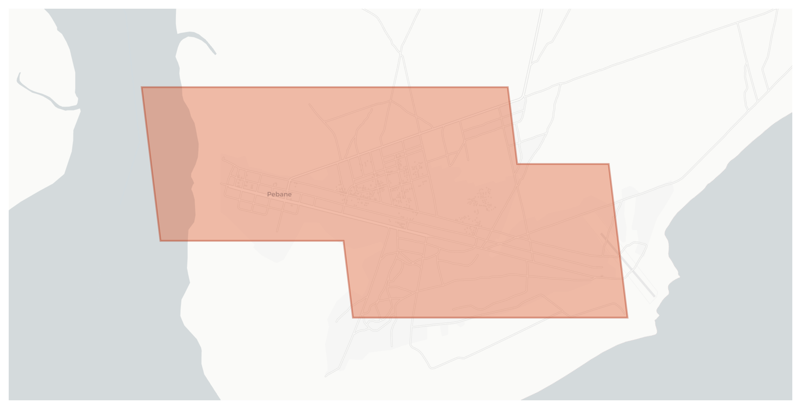 Pebane geographic map