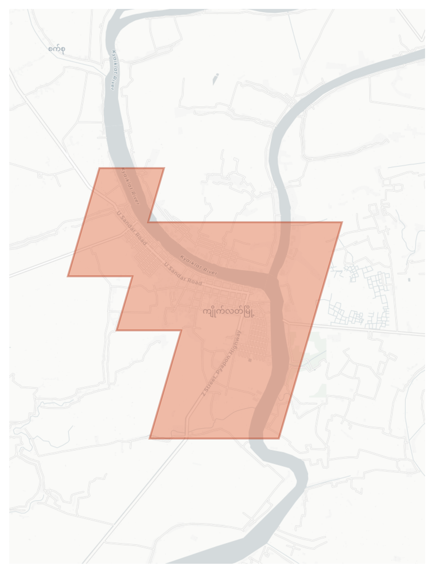 Kyaiklat geographic map