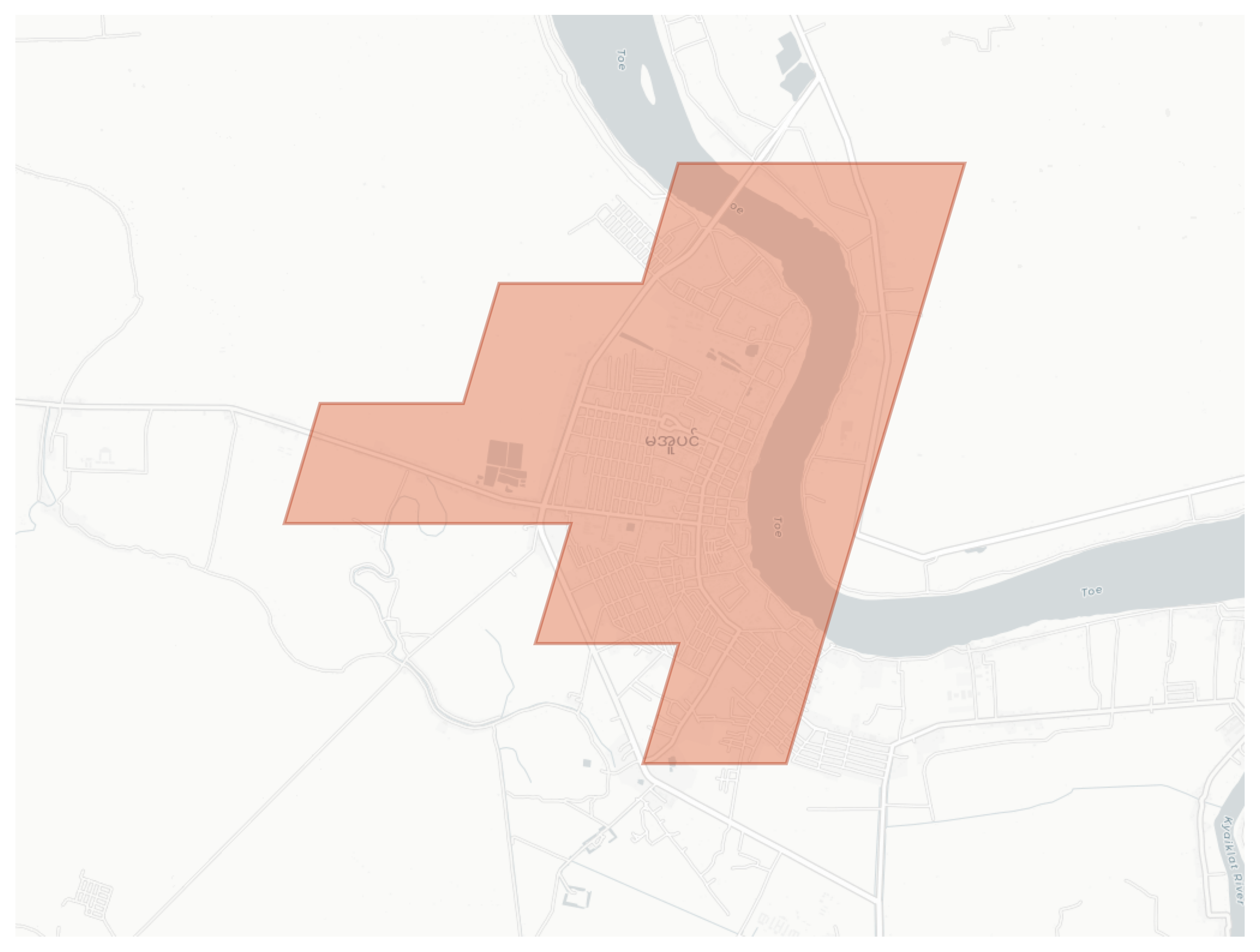 Maubin geographic map