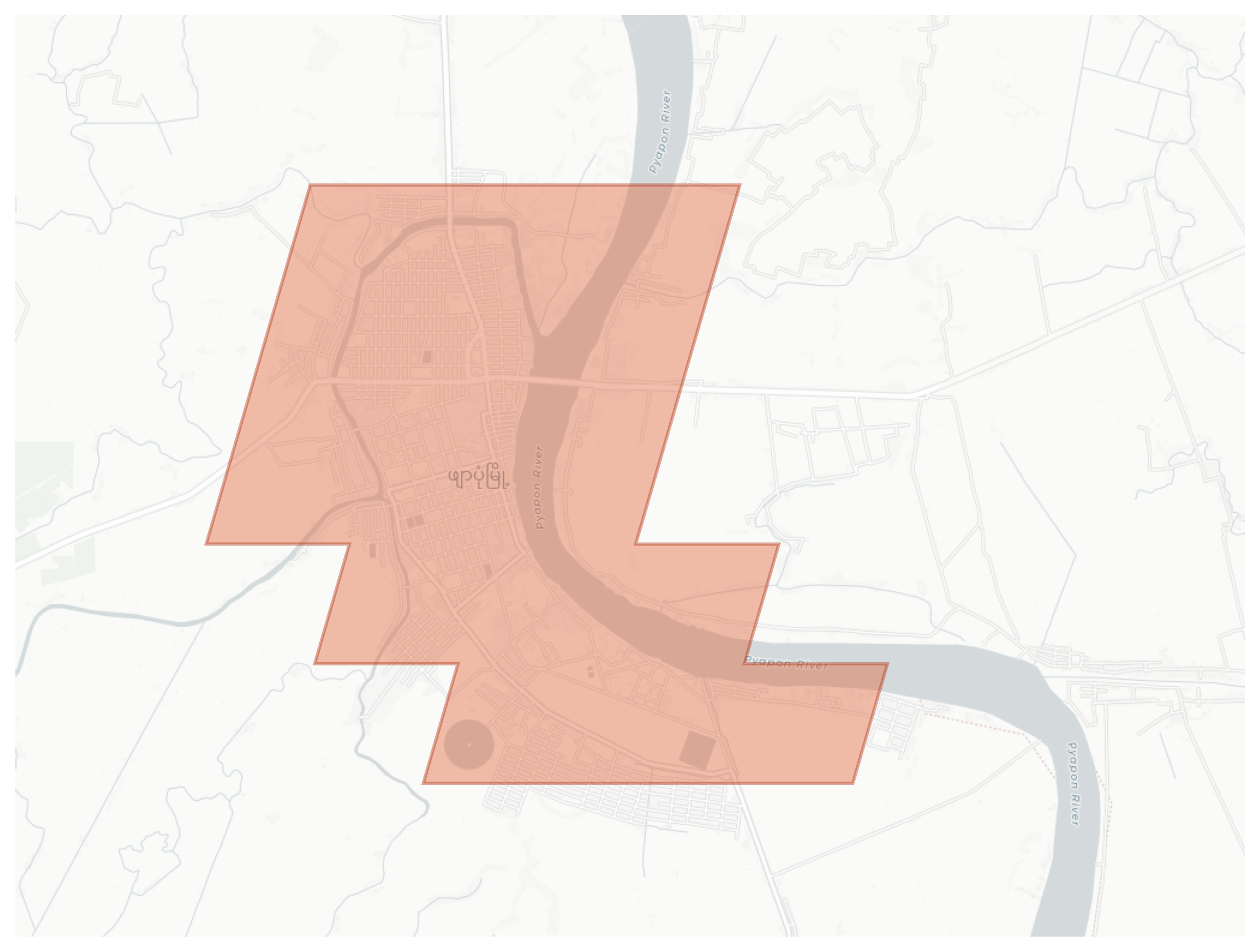 Pyapon geographic map