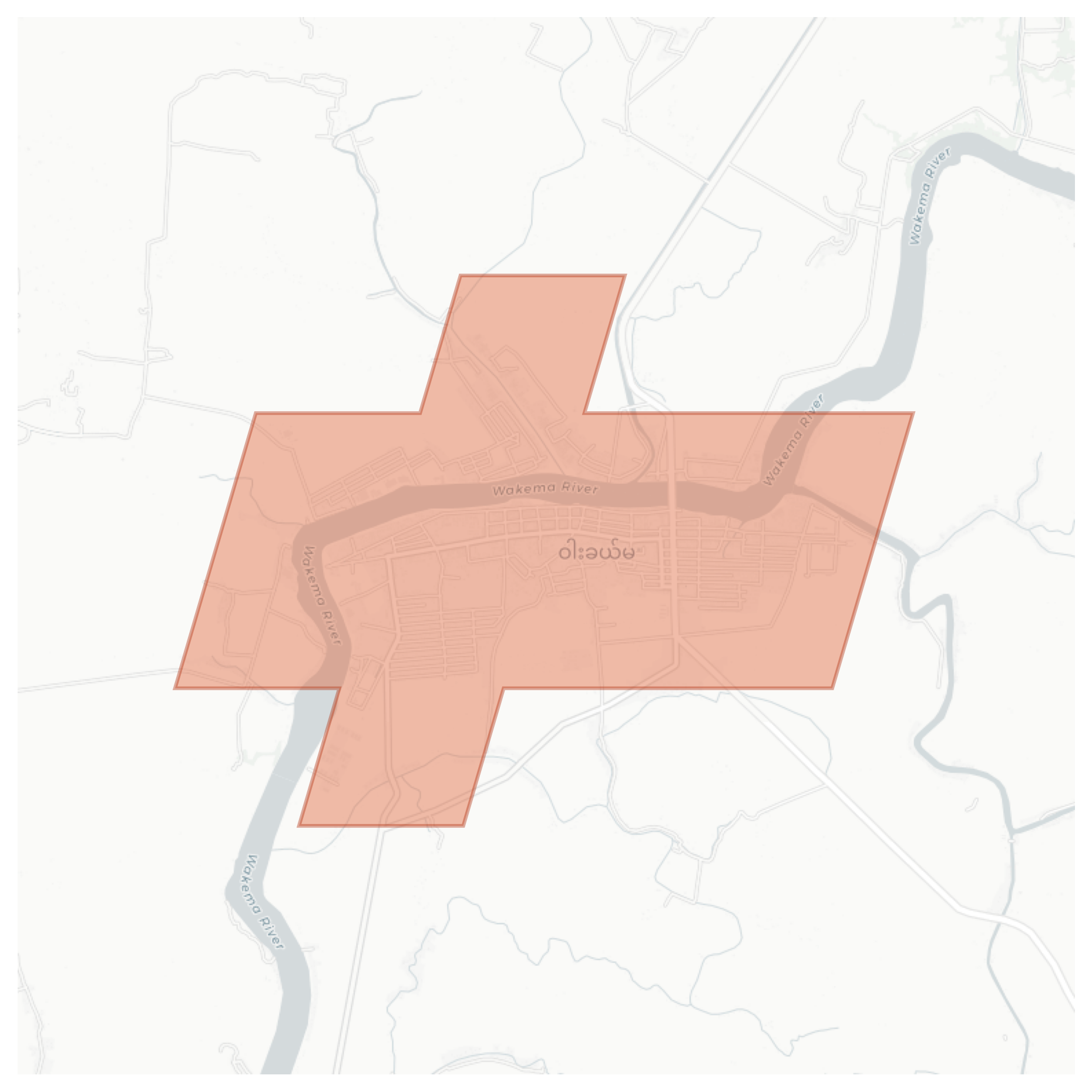 Wakema geographic map