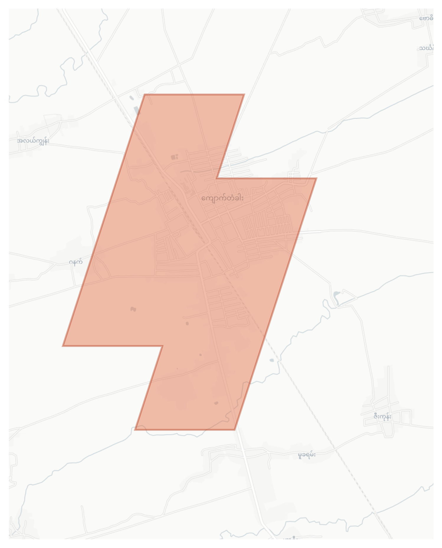 Kyauktaga geographic map
