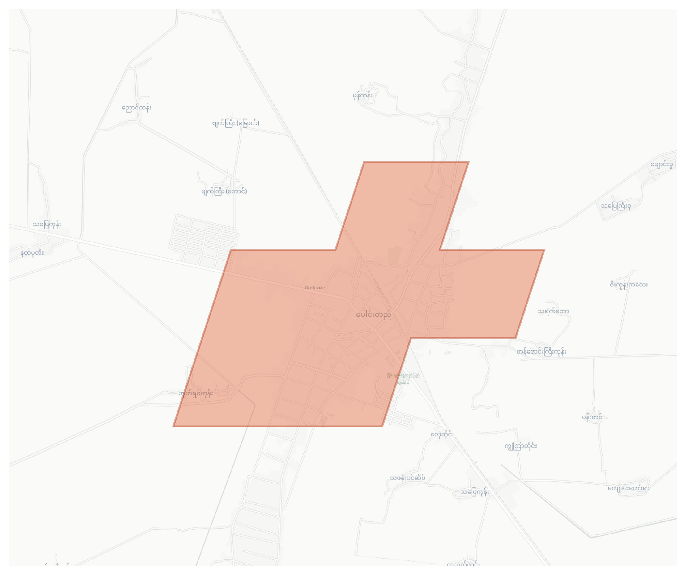 Paungde geographic map