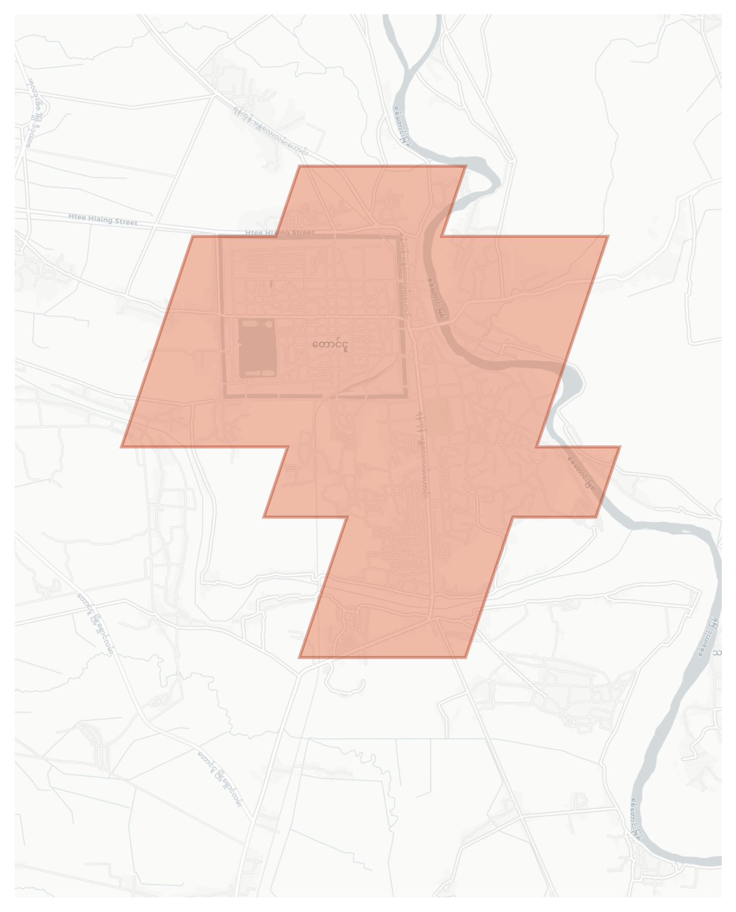 Taungoo geographic map