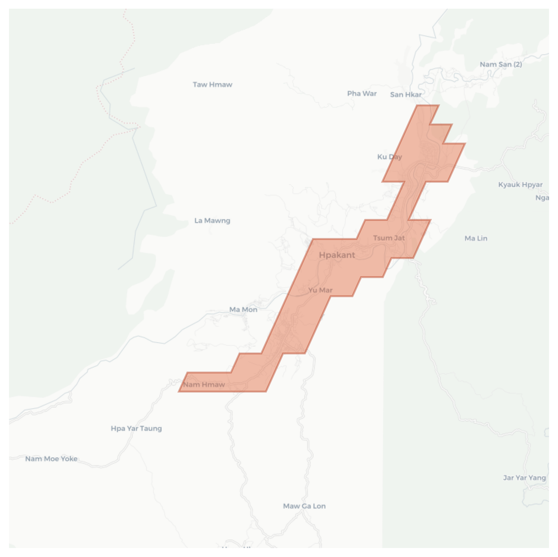 Hpakant geographic map