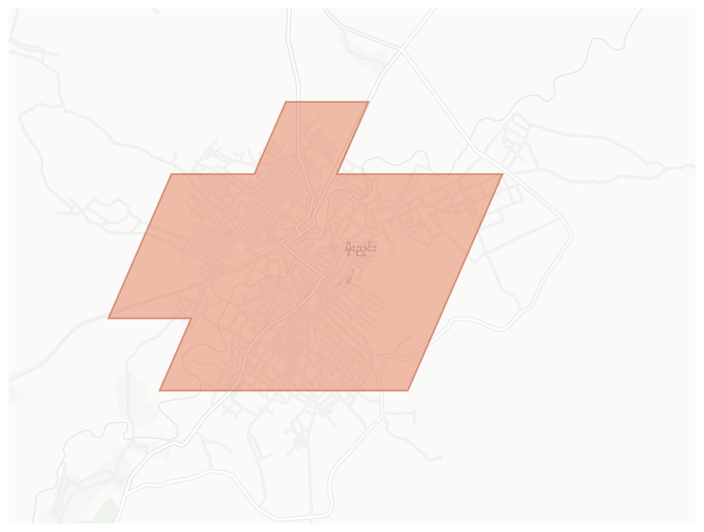 Mohnyin geographic map