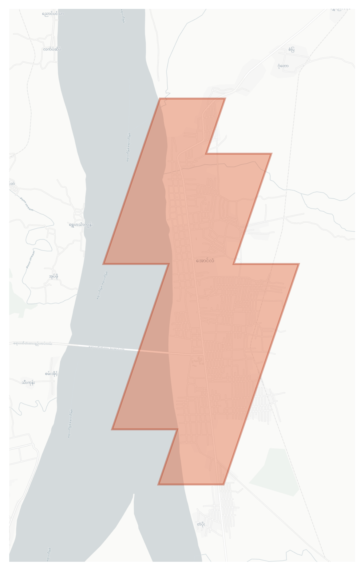 Aunglan geographic map