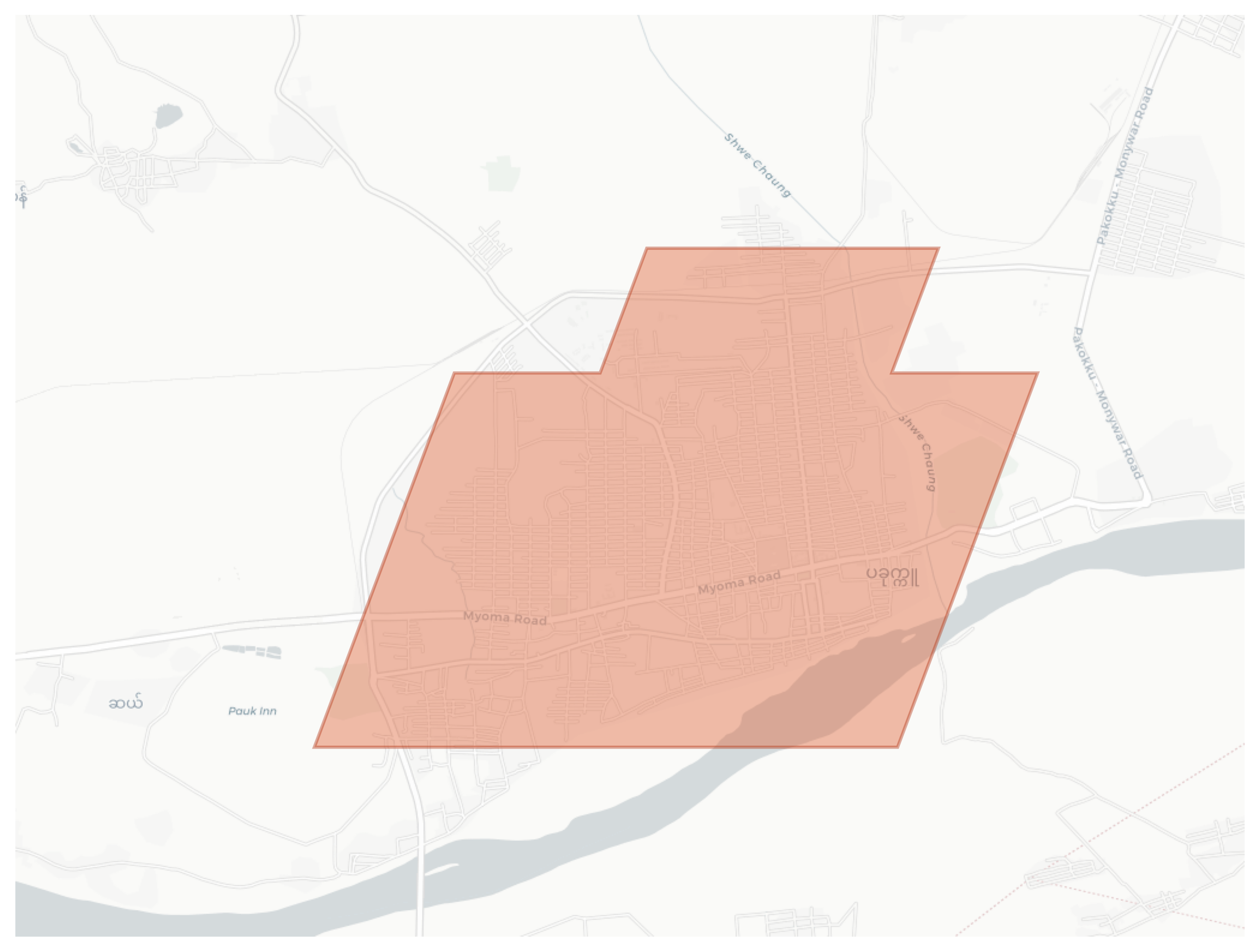 Pakokku geographic map