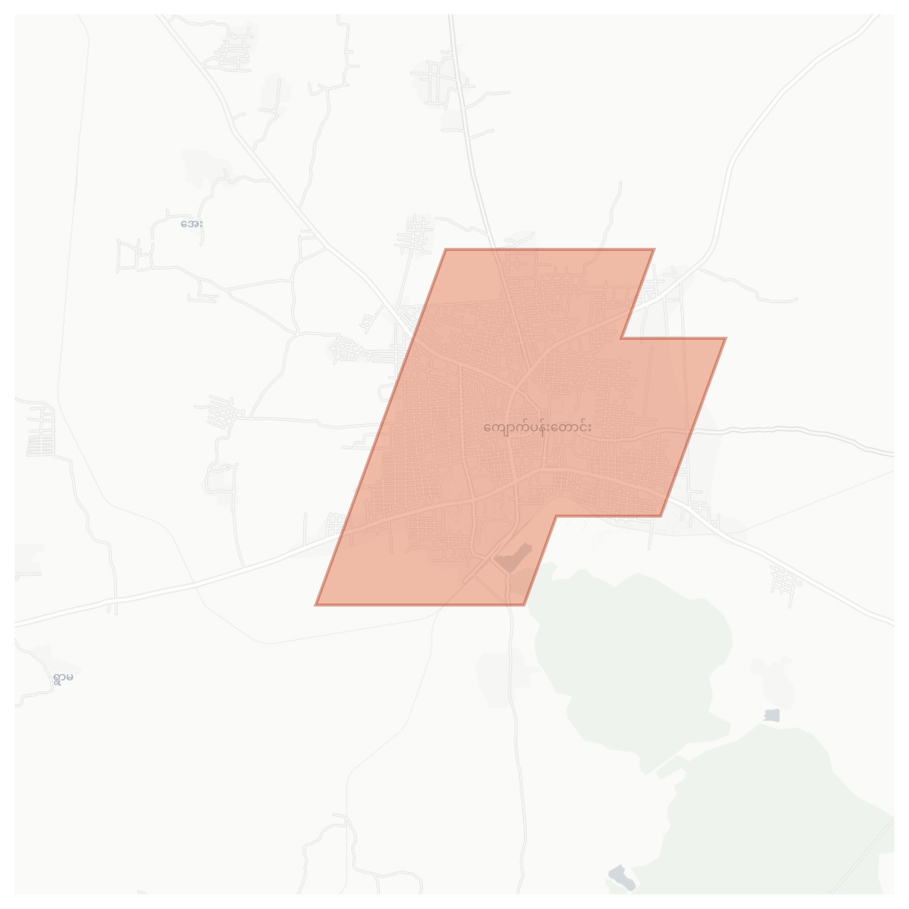 Kyaukpadaung geographic map