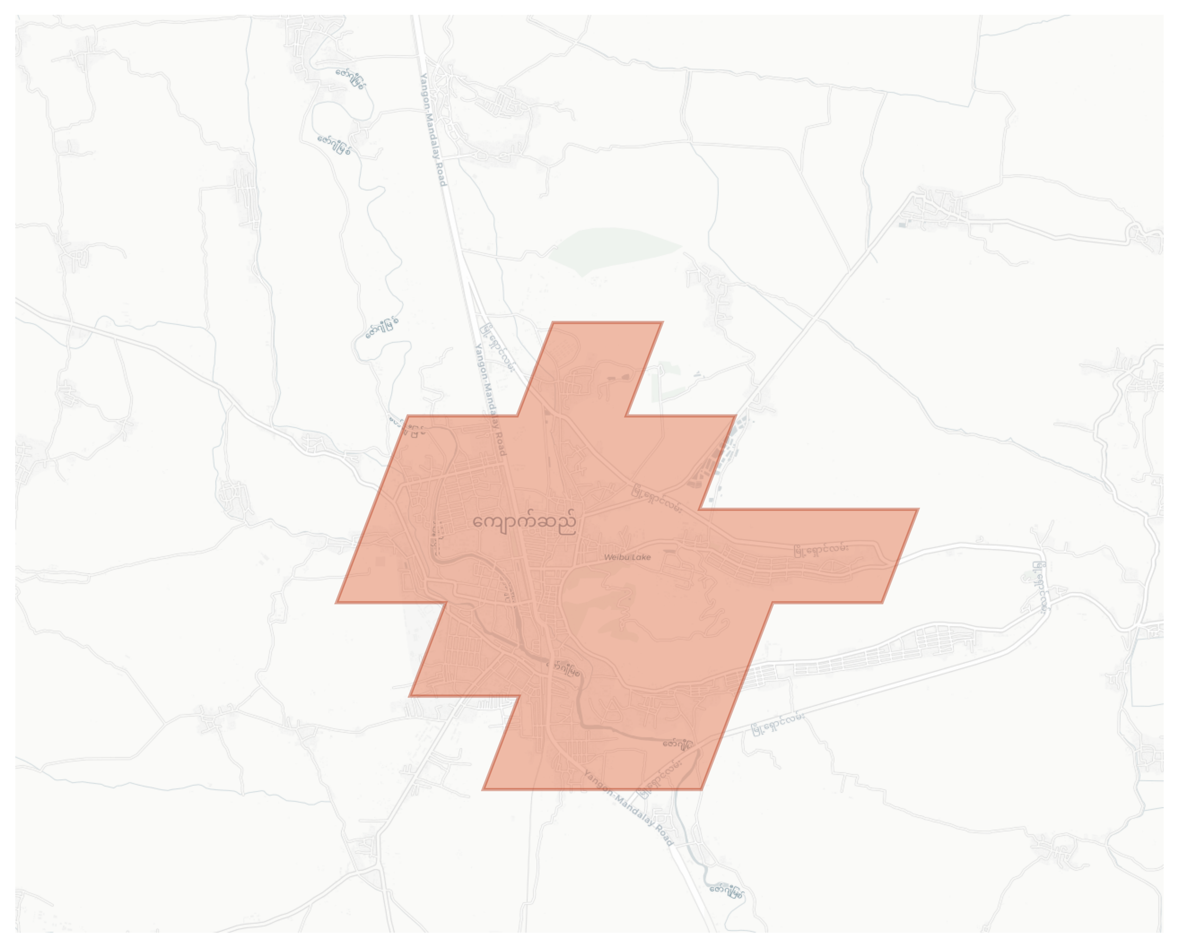 Kyaukse geographic map