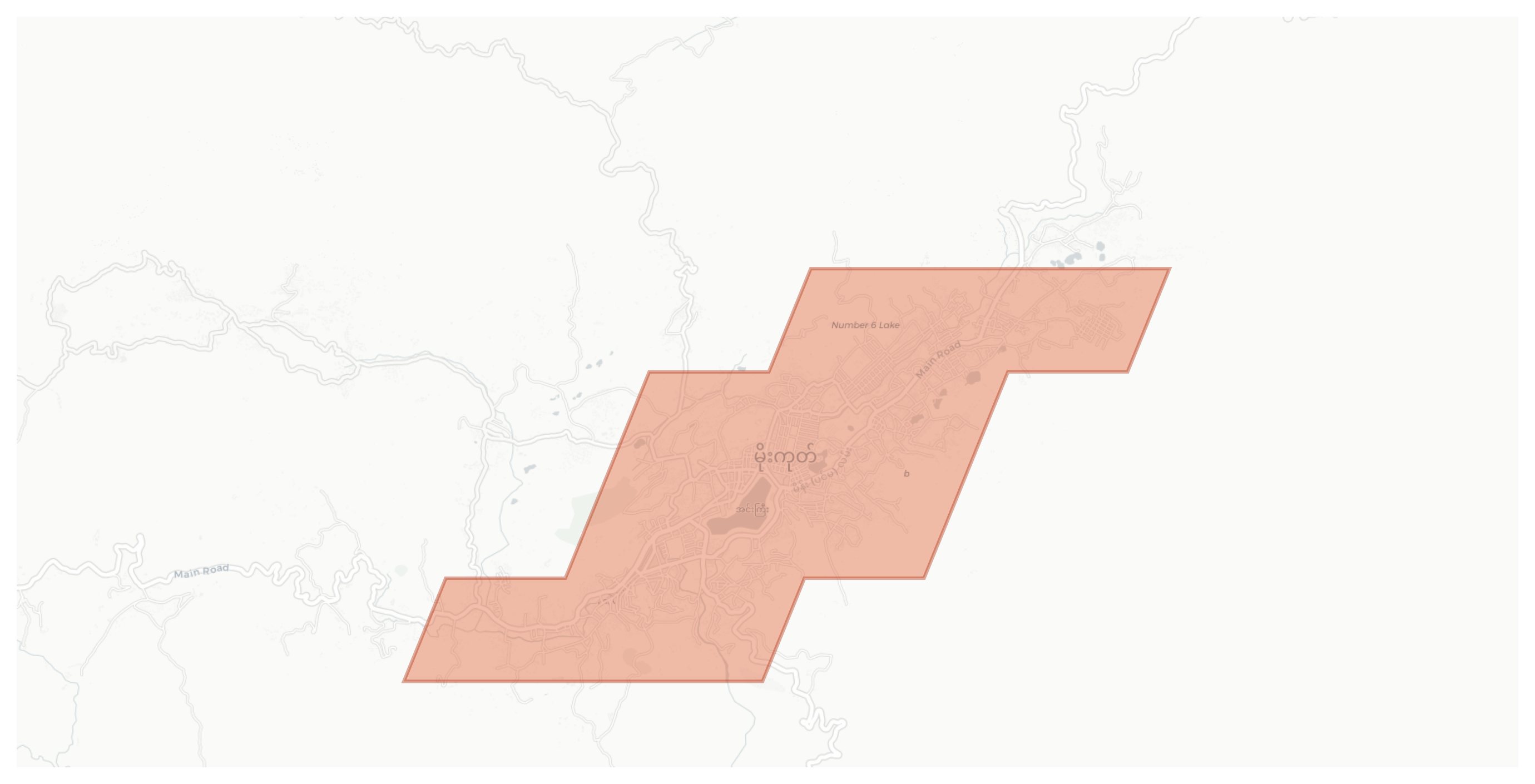 Mogok geographic map