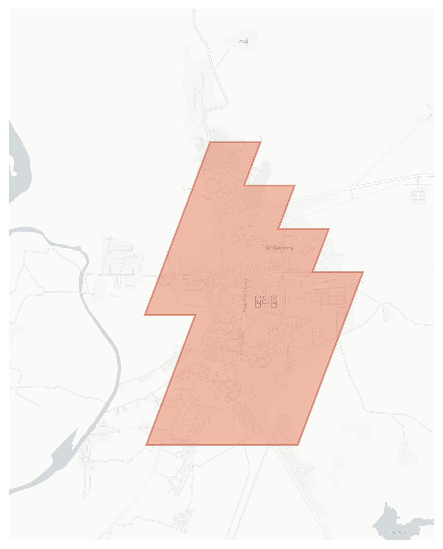Myingyan geographic map