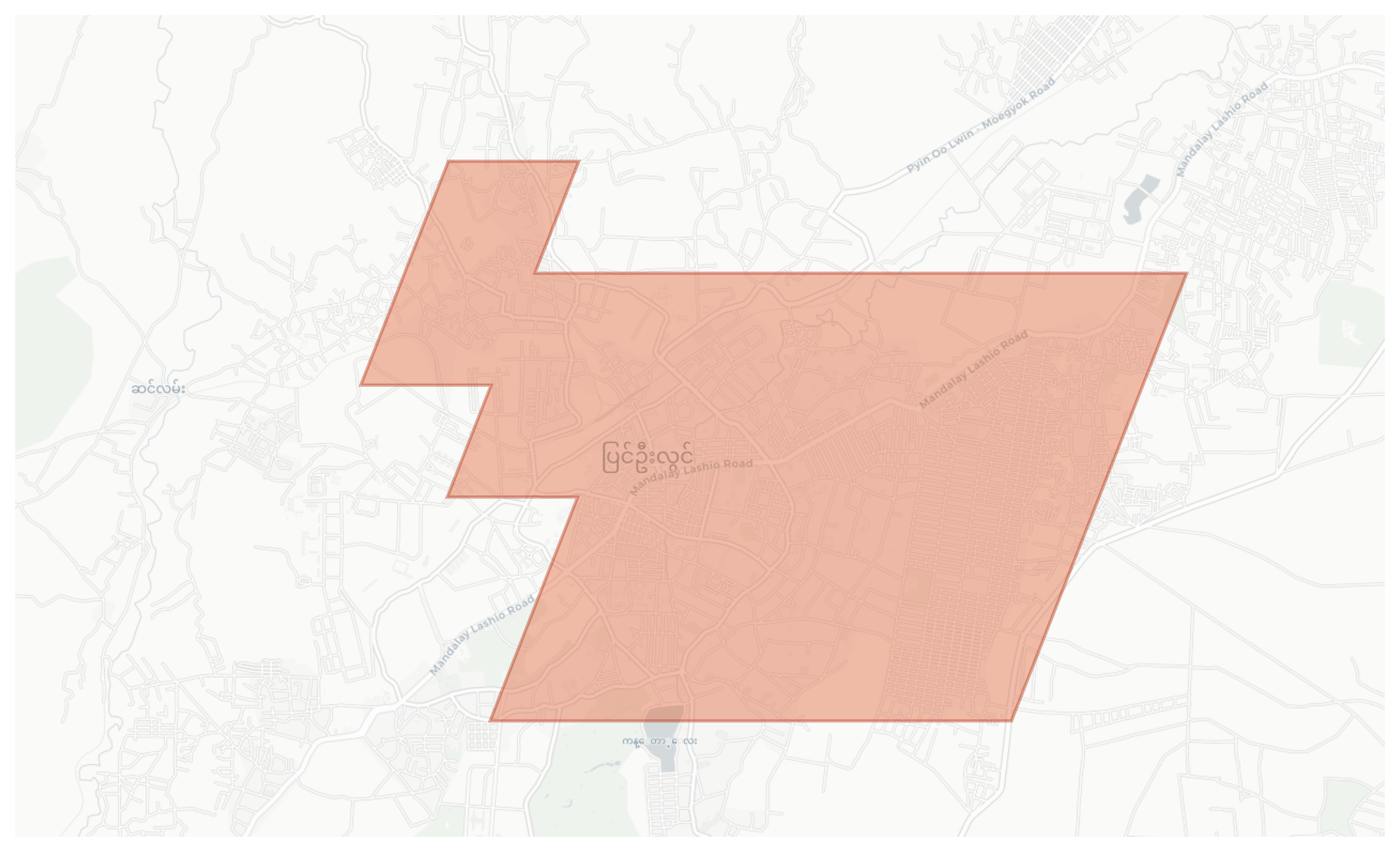 Pyin Oo Lwin geographic map