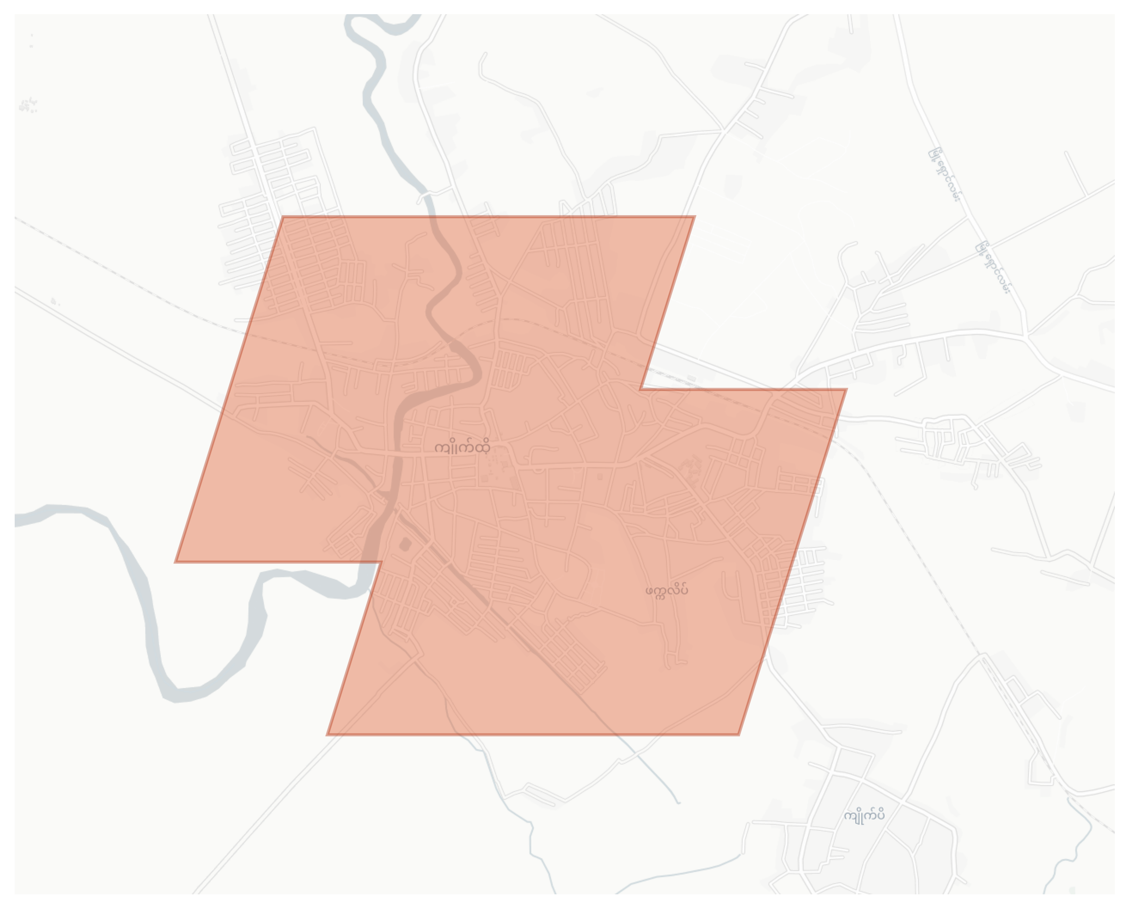 Kyaikto geographic map