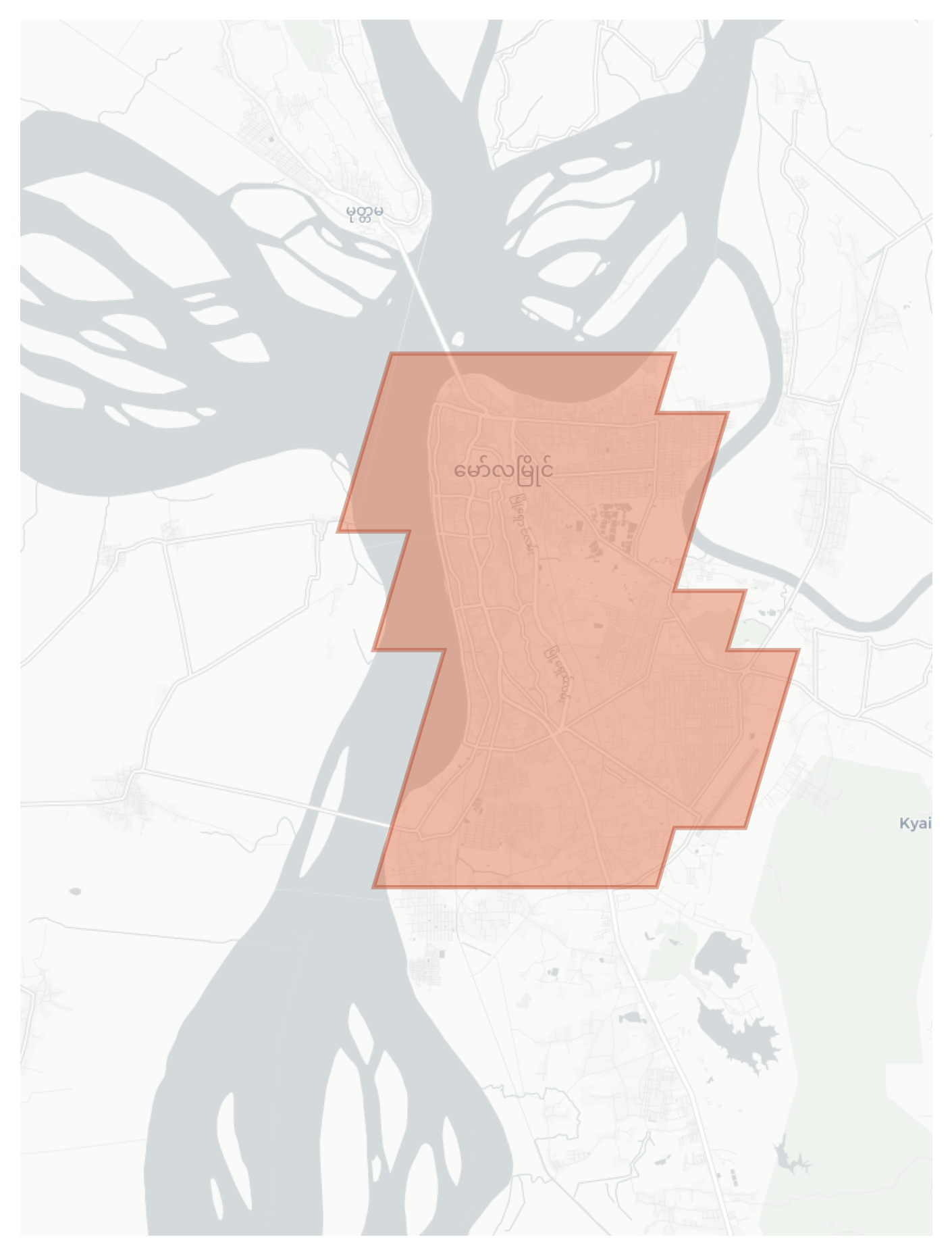 Mawlamyine geographic map
