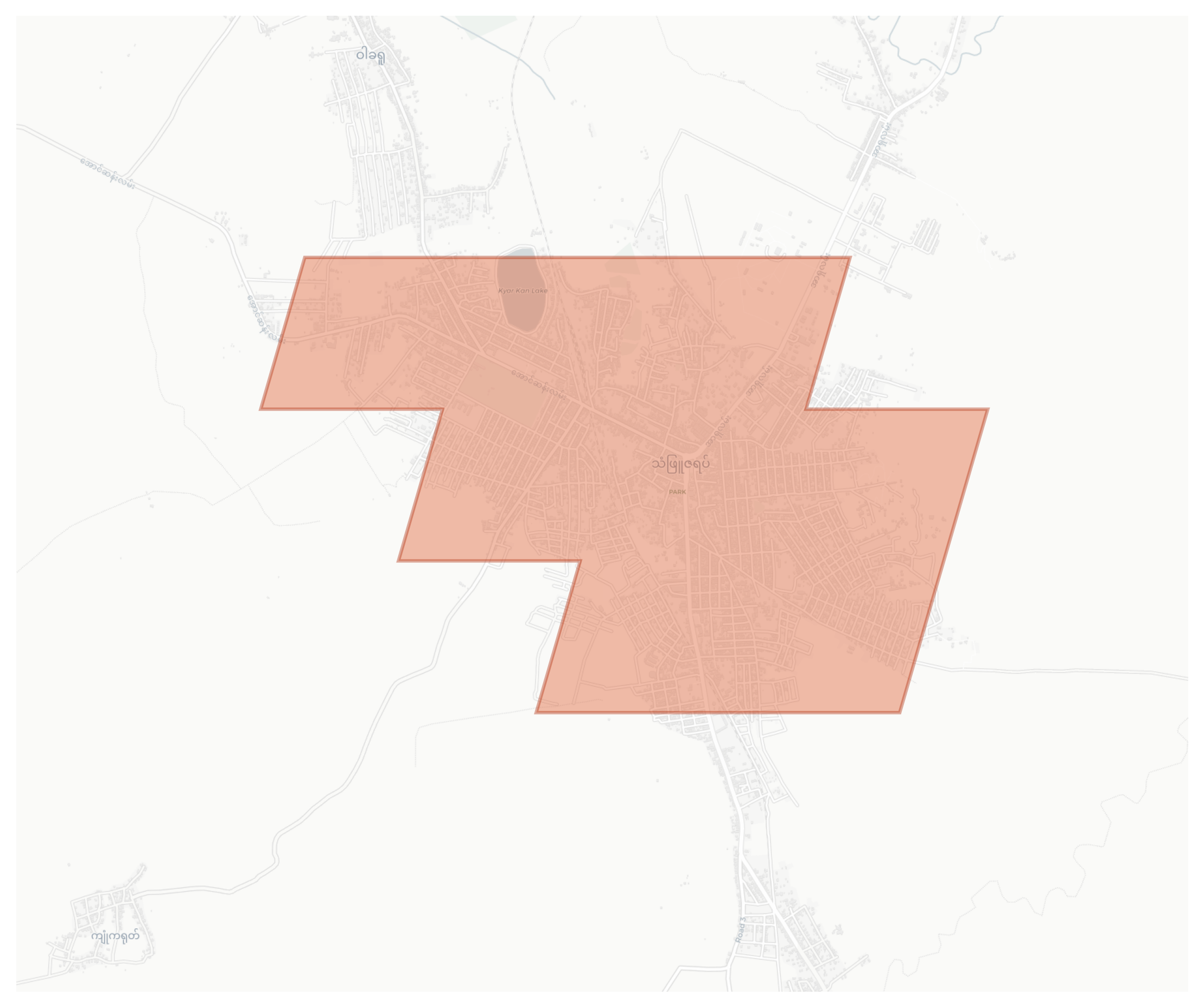 Thanbyuzayat geographic map