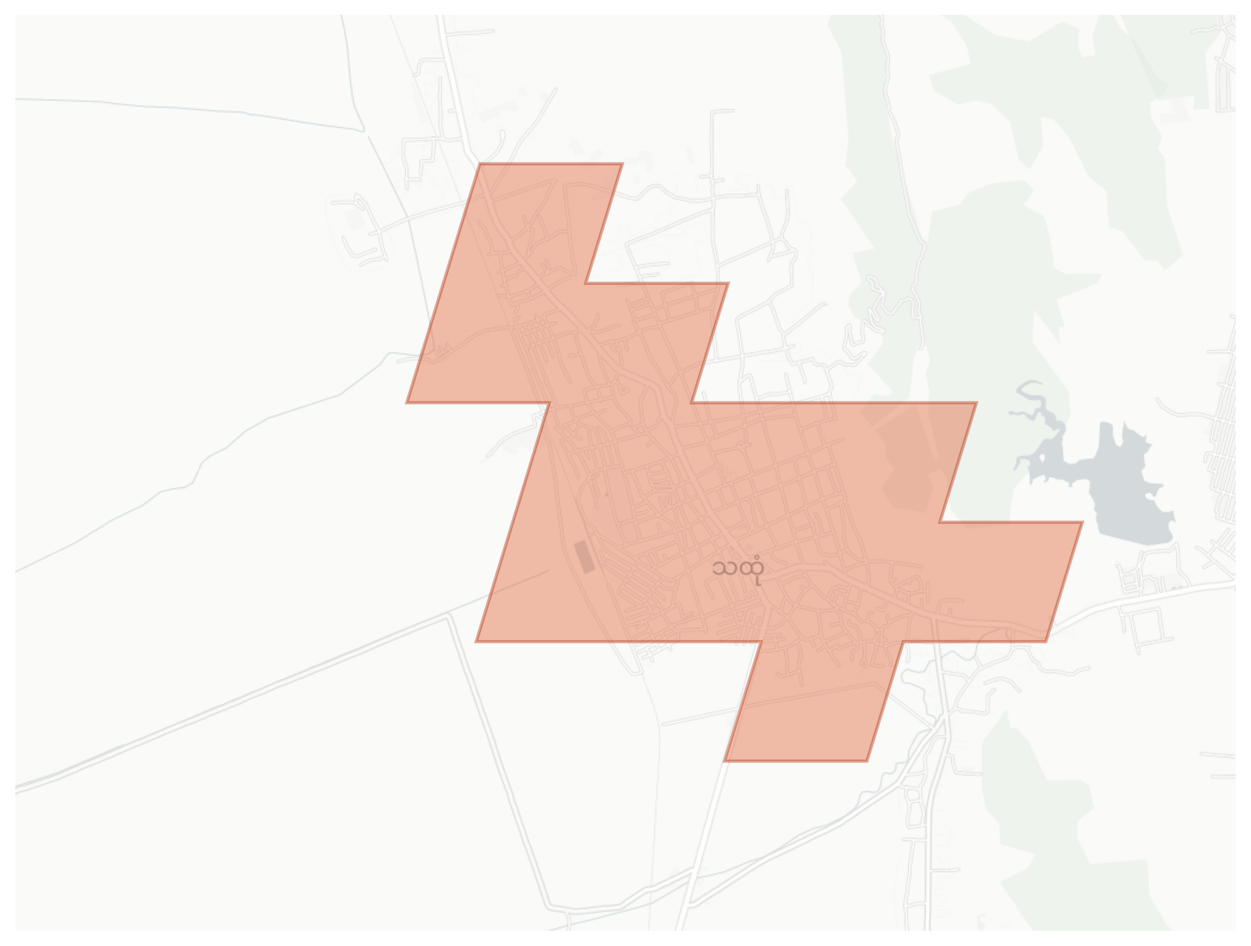 Thaton geographic map