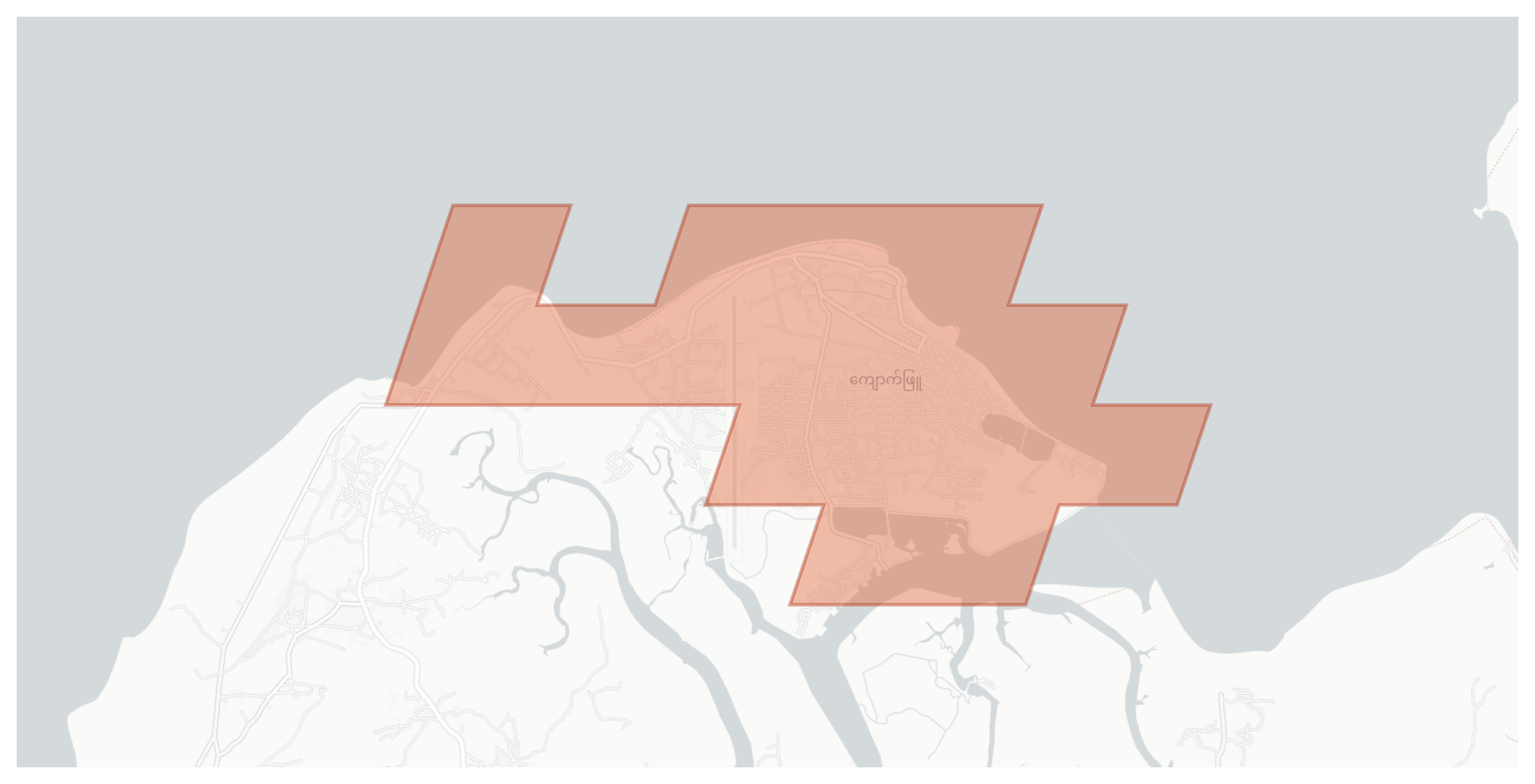 Kyaukpyu geographic map