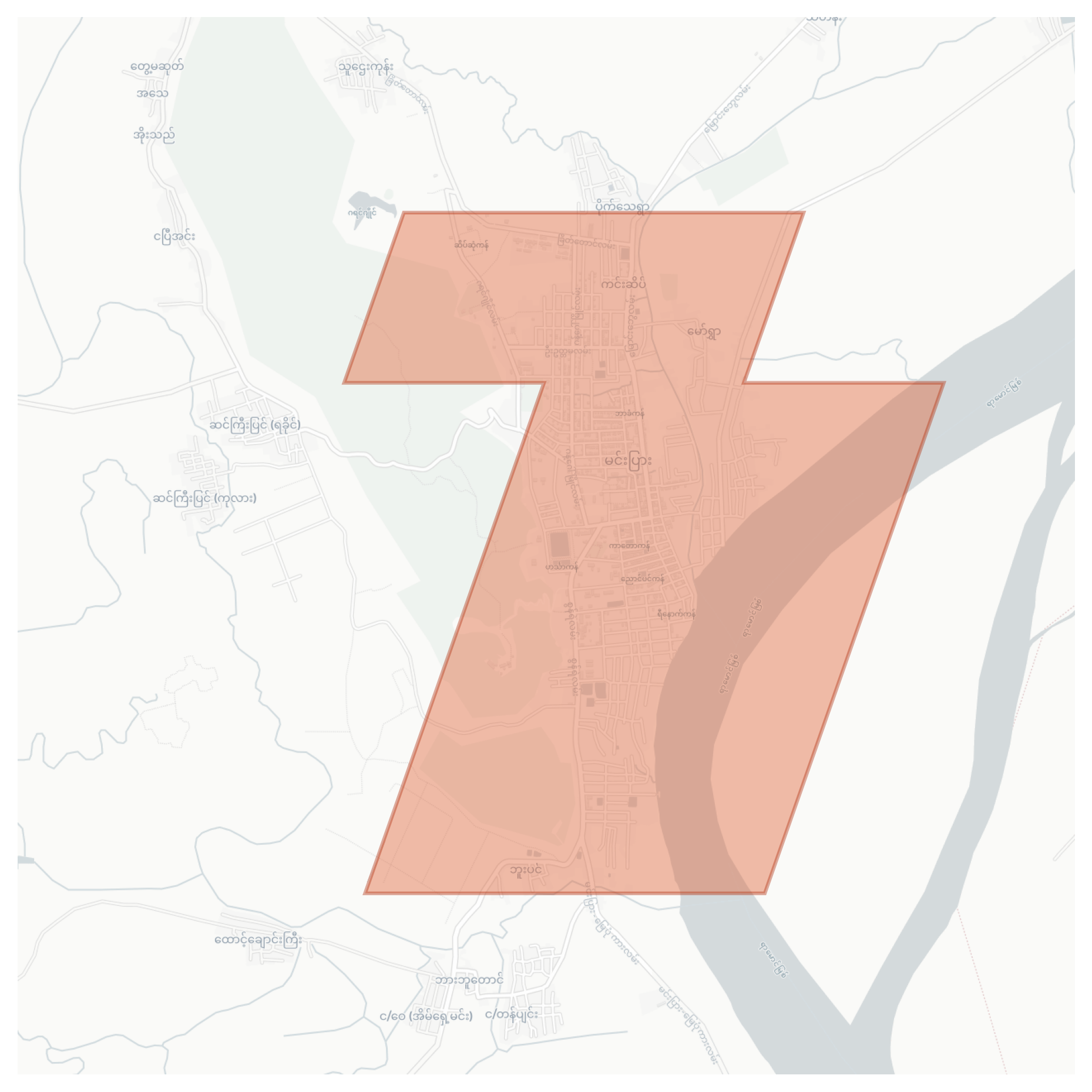 Minbya geographic map