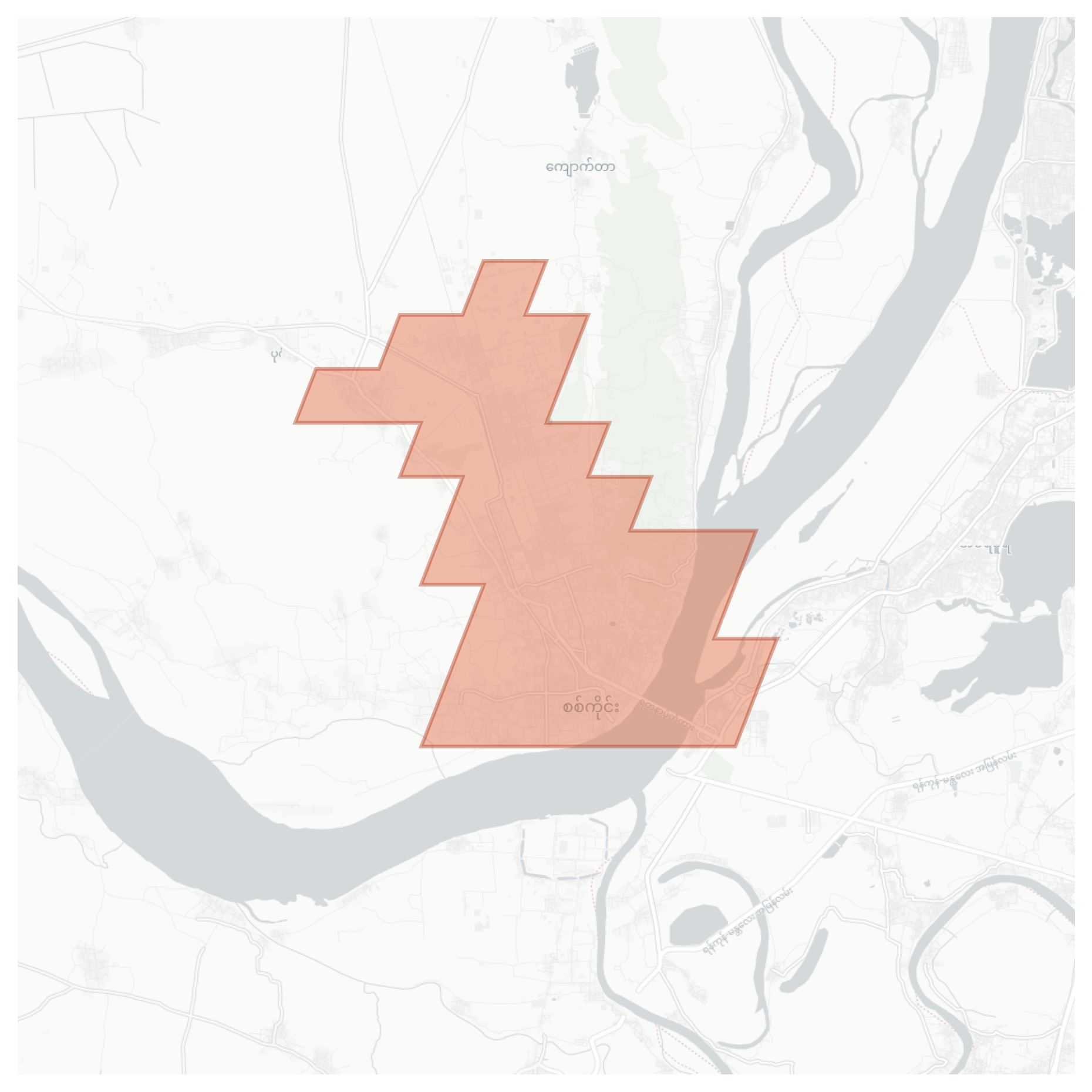 Sagaing geographic map