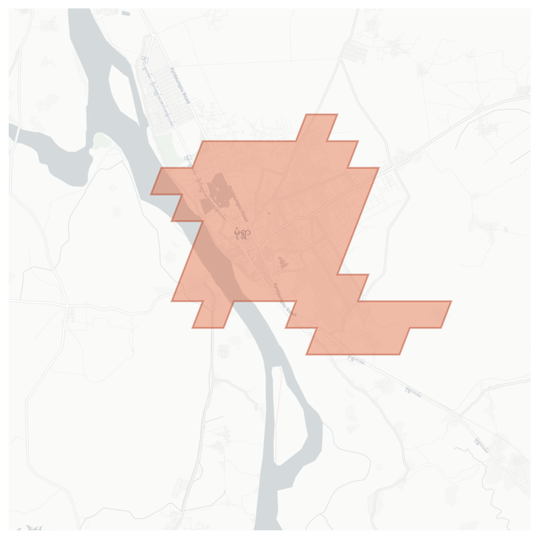 Monywa geographic map
