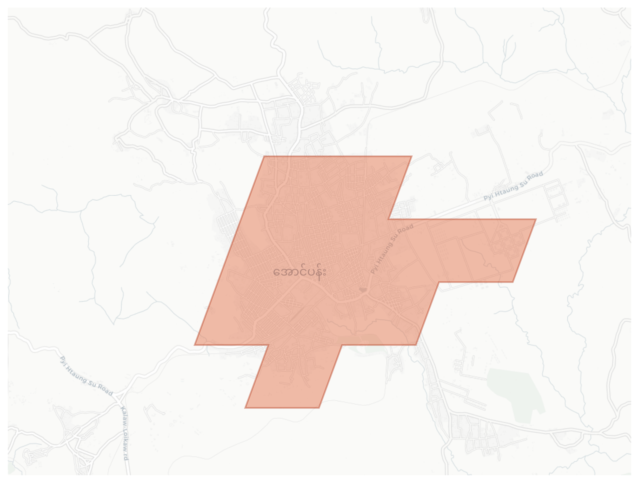 Aungpan geographic map