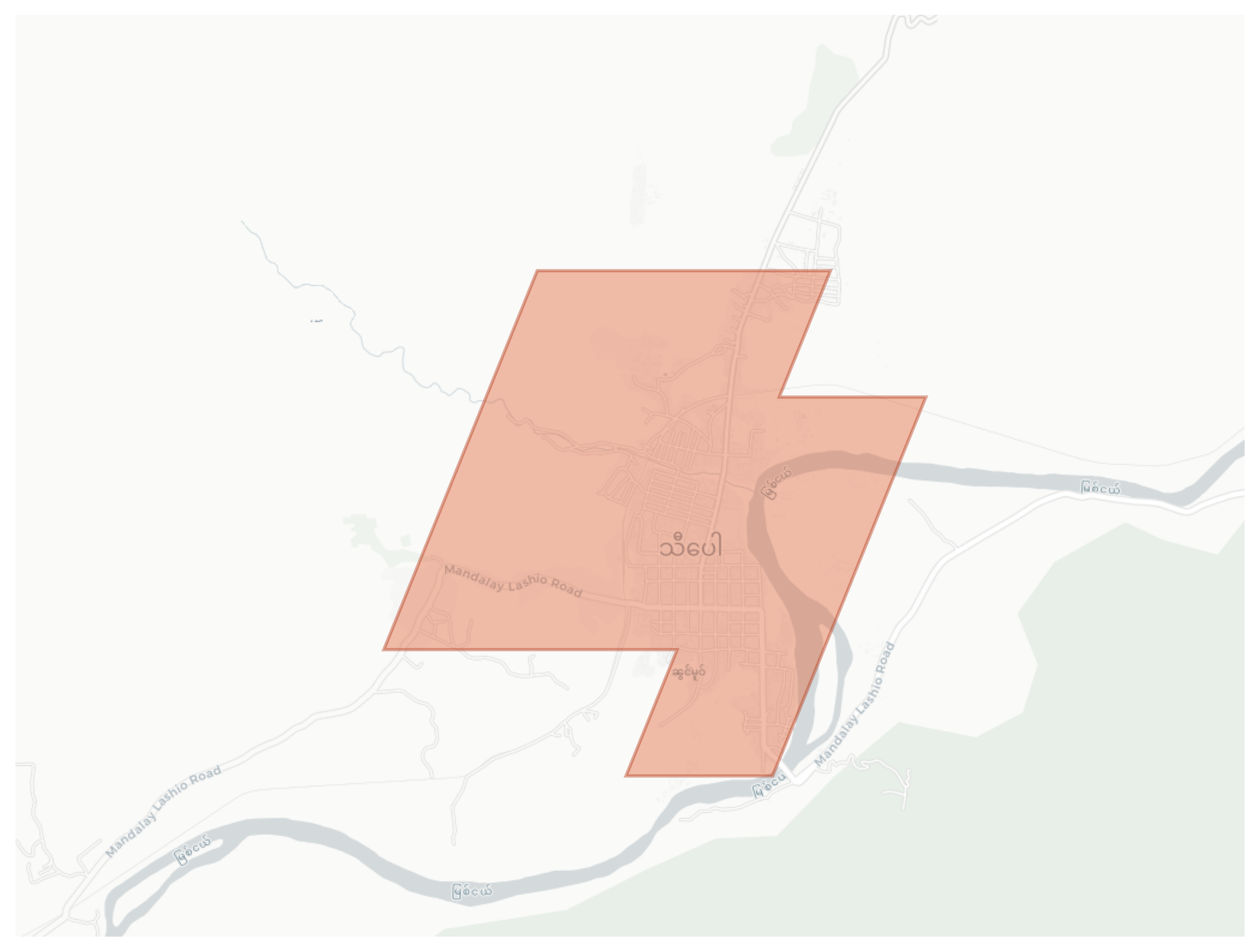 Hsipaw geographic map
