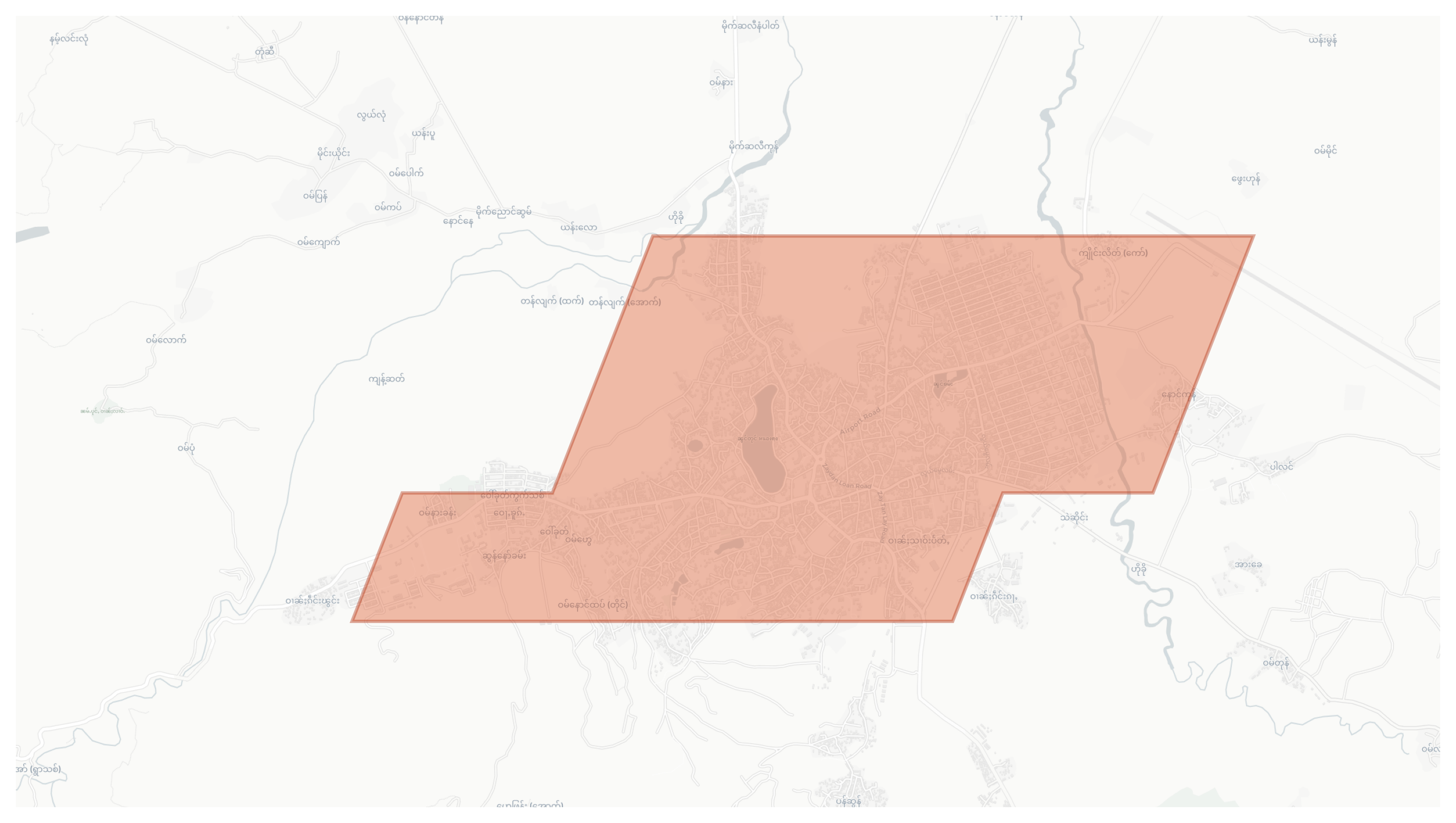 Kengtung geographic map