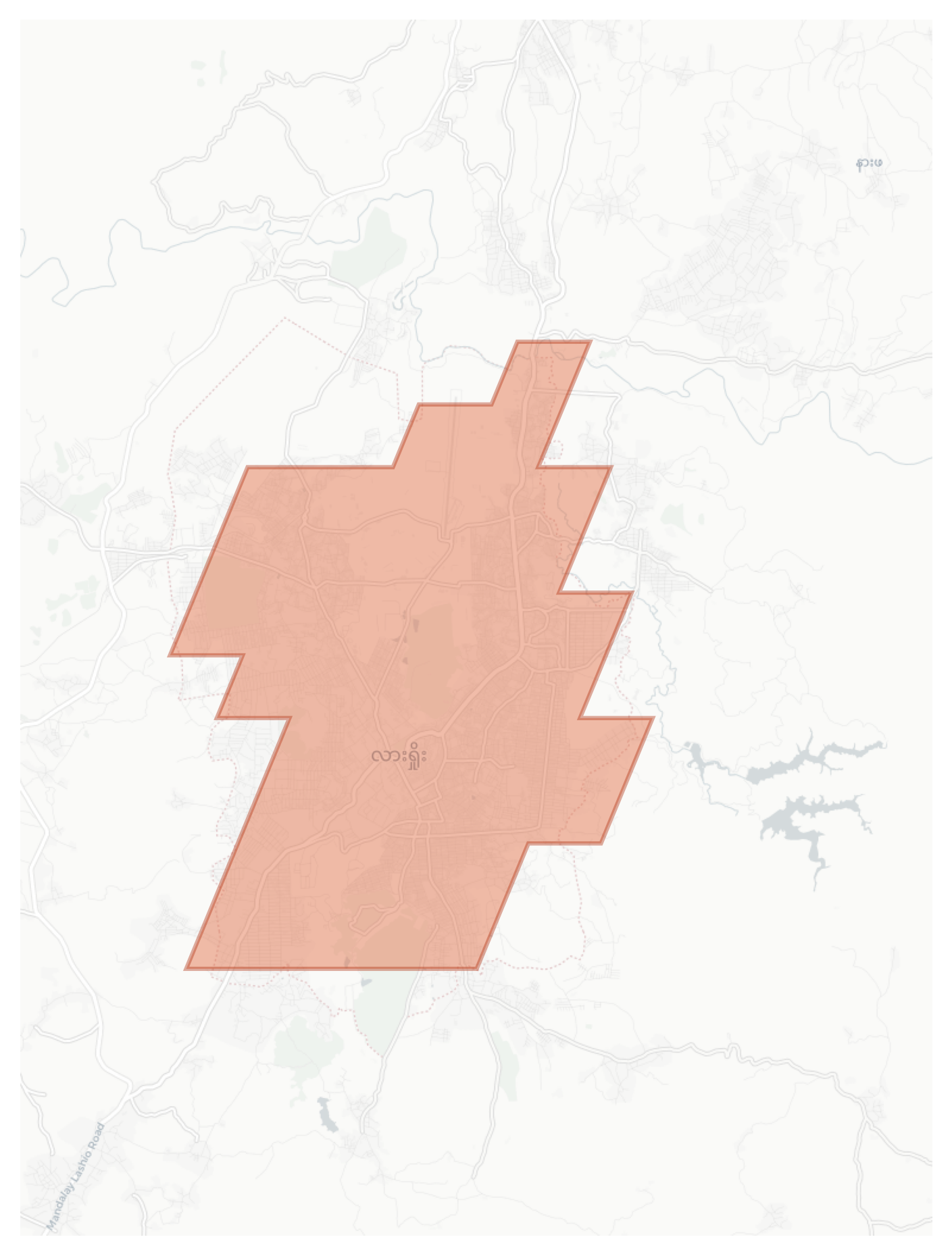 Lashio geographic map
