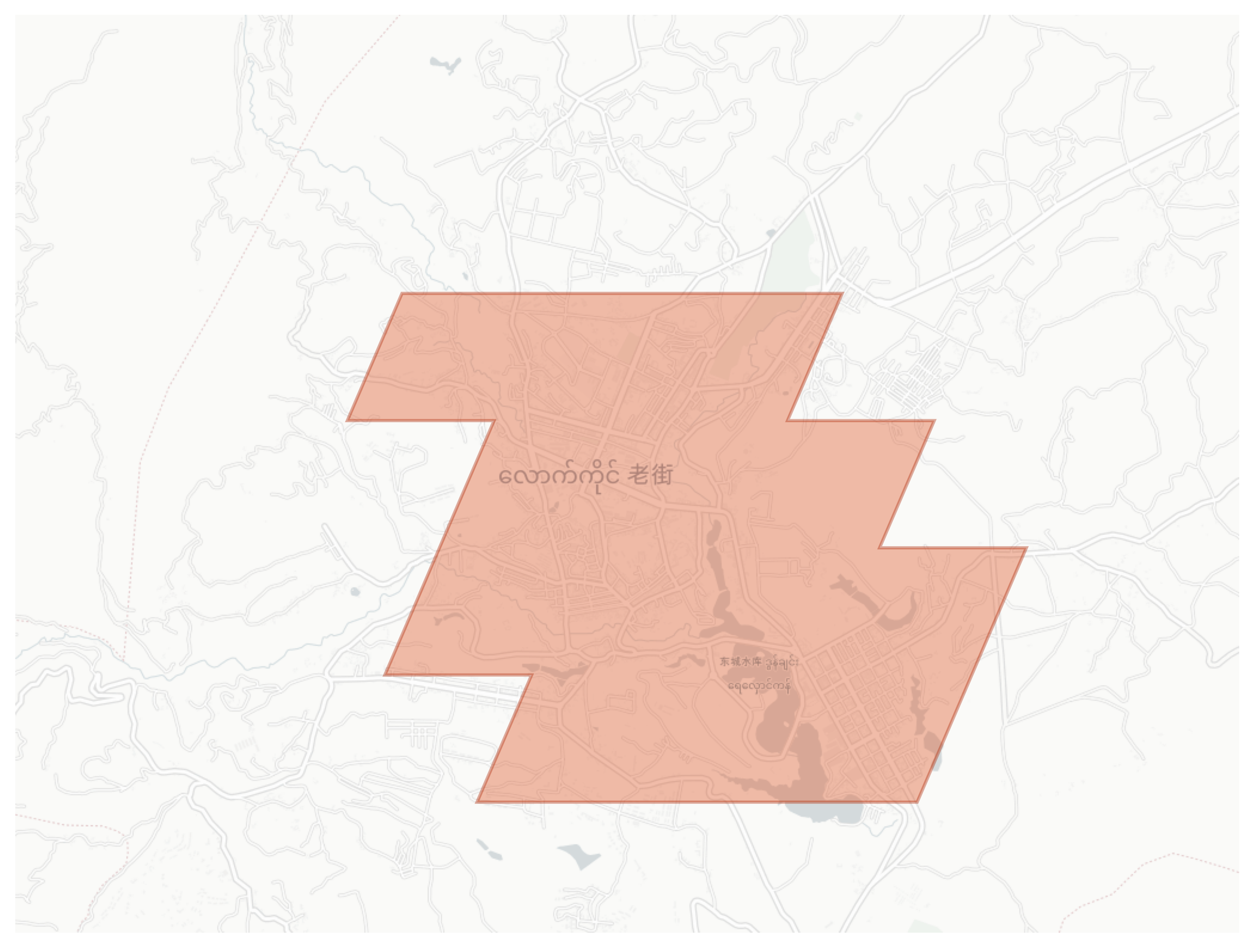 Laukkaing geographic map