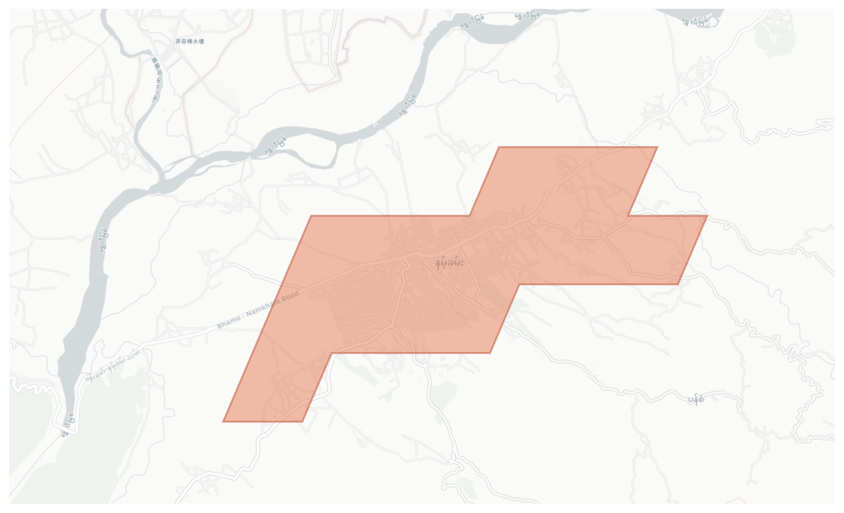 Namhkam geographic map