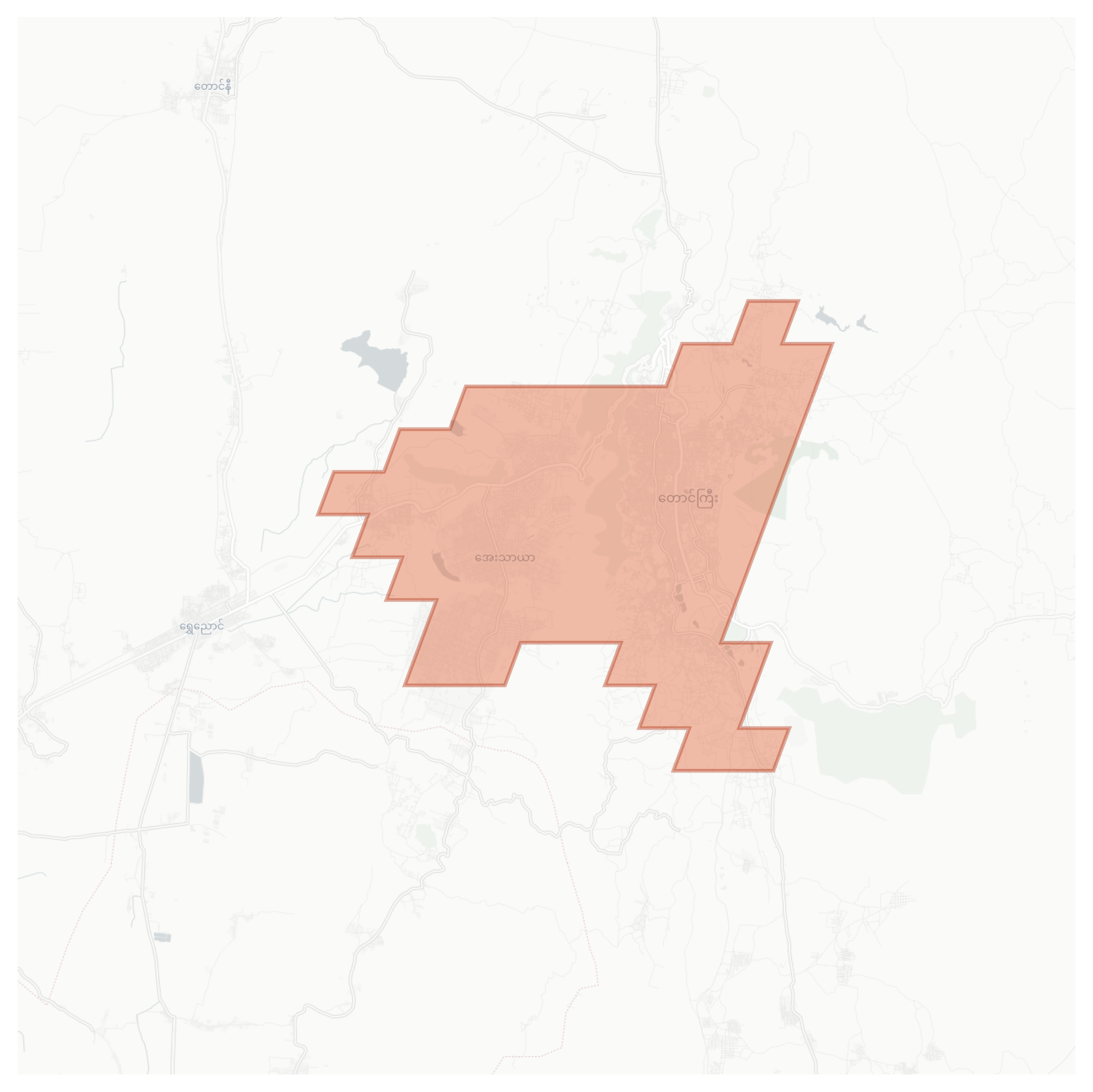 Taunggyi geographic map
