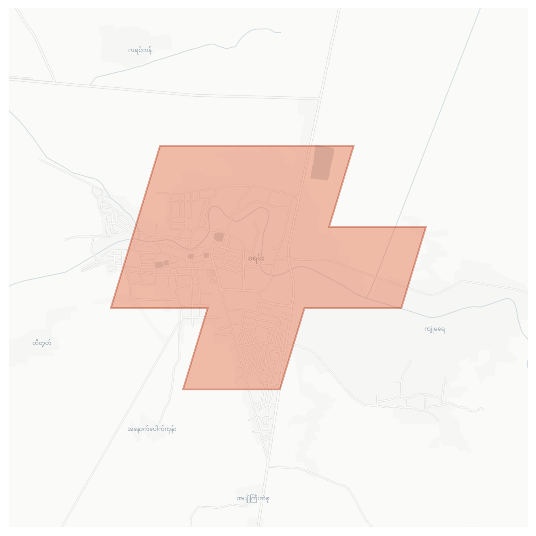 Kayan geographic map