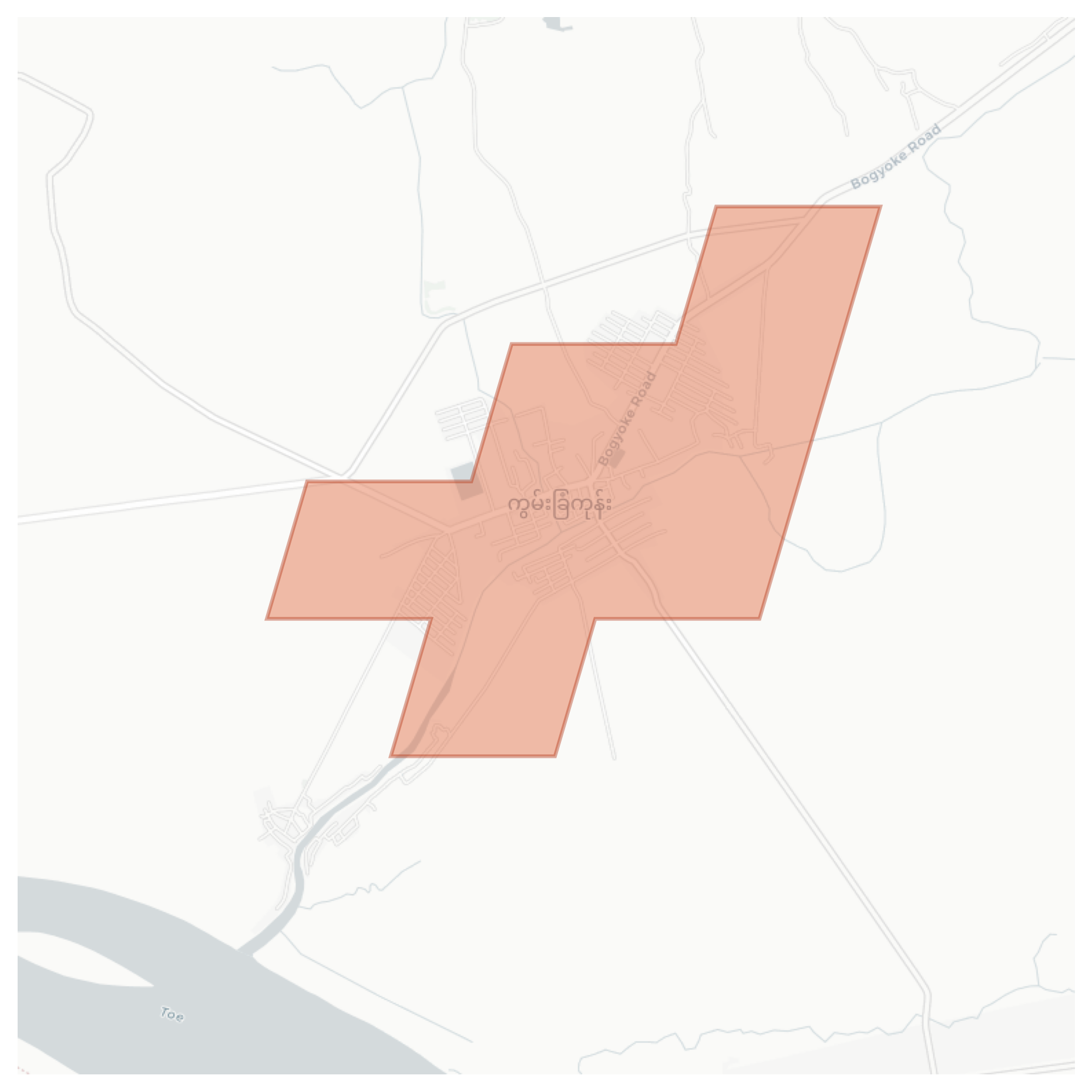 Kungyangon geographic map