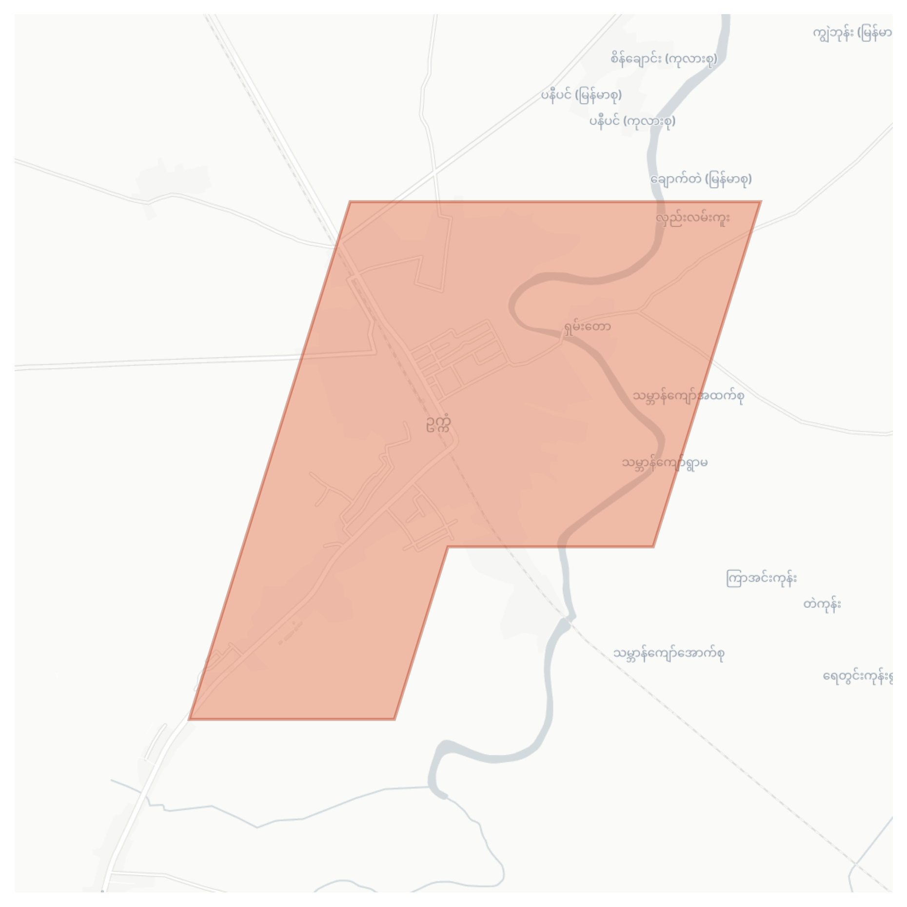 Okkan geographic map