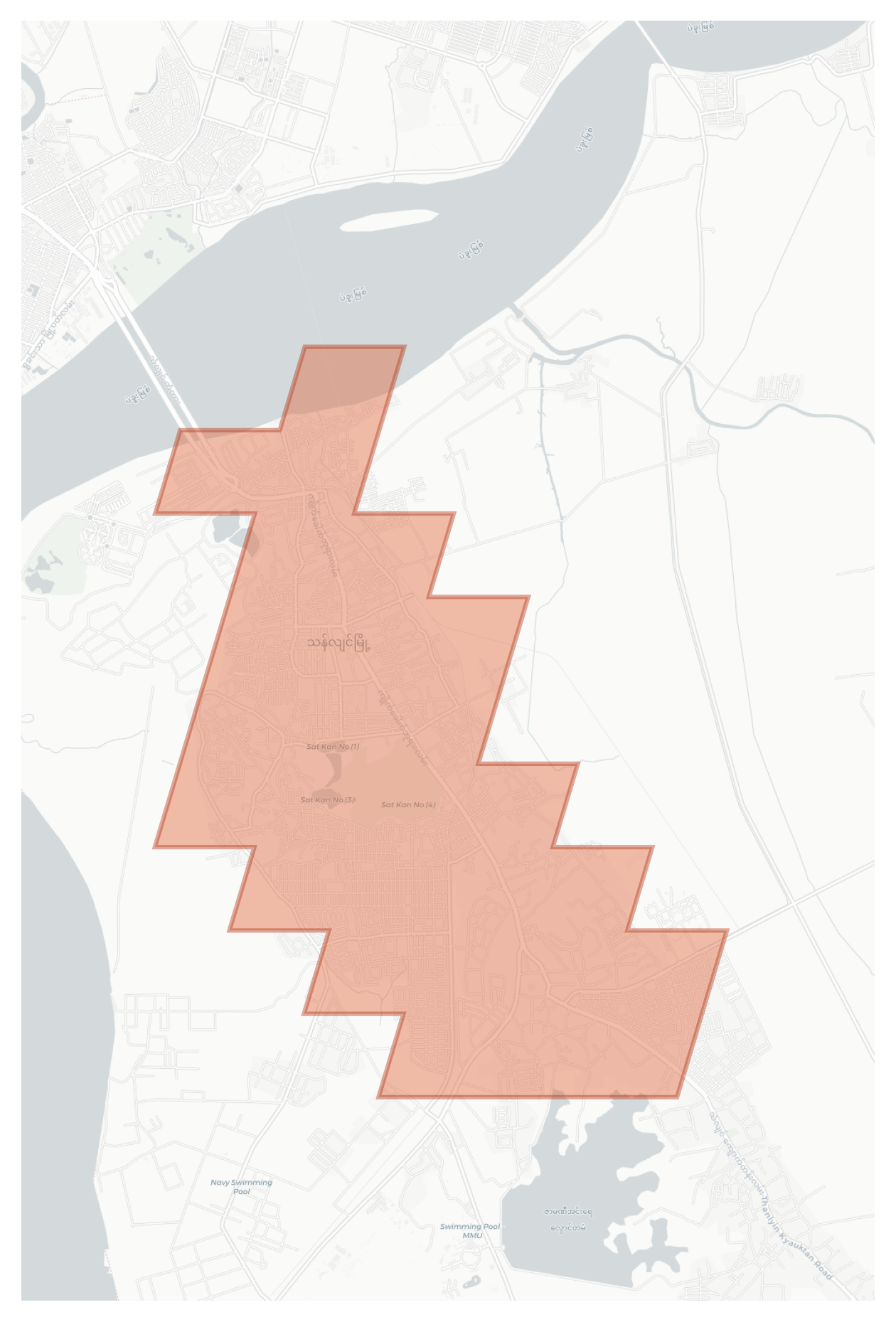Thanlyin geographic map