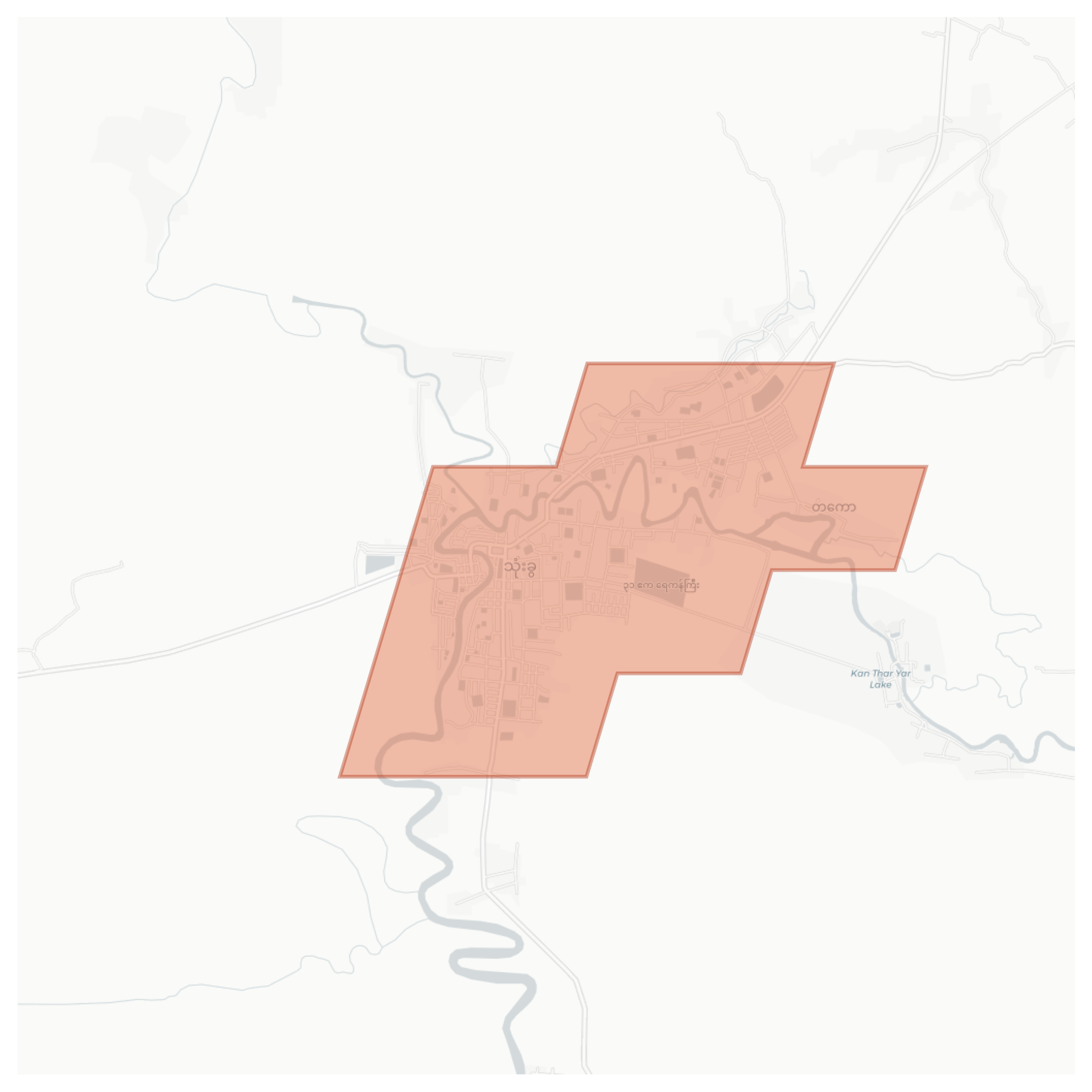Thongwa geographic map