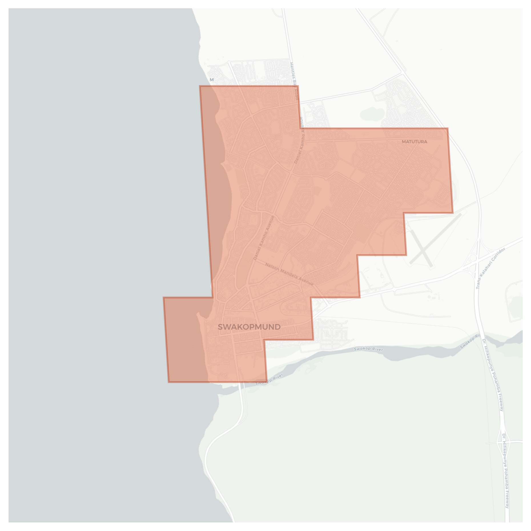 Swakopmund geographic map