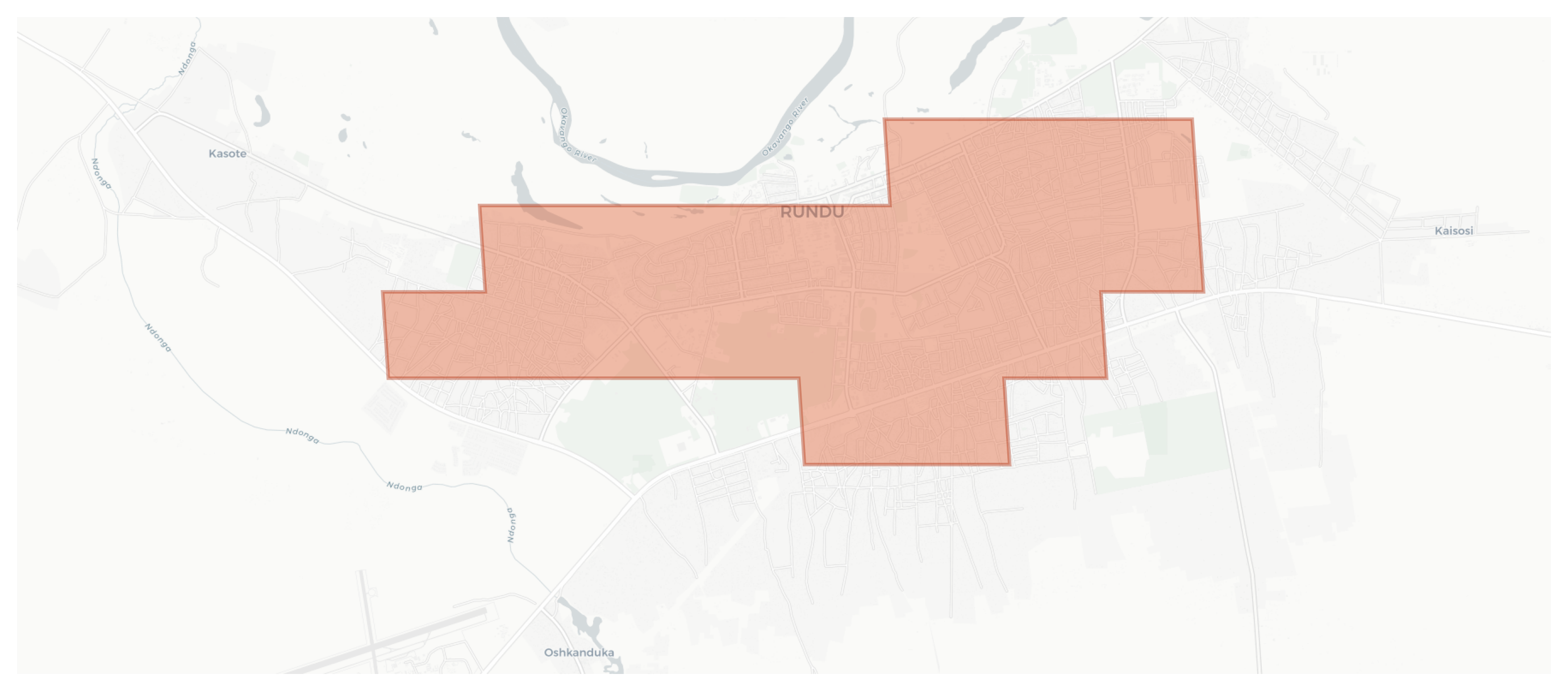 Rundu geographic map