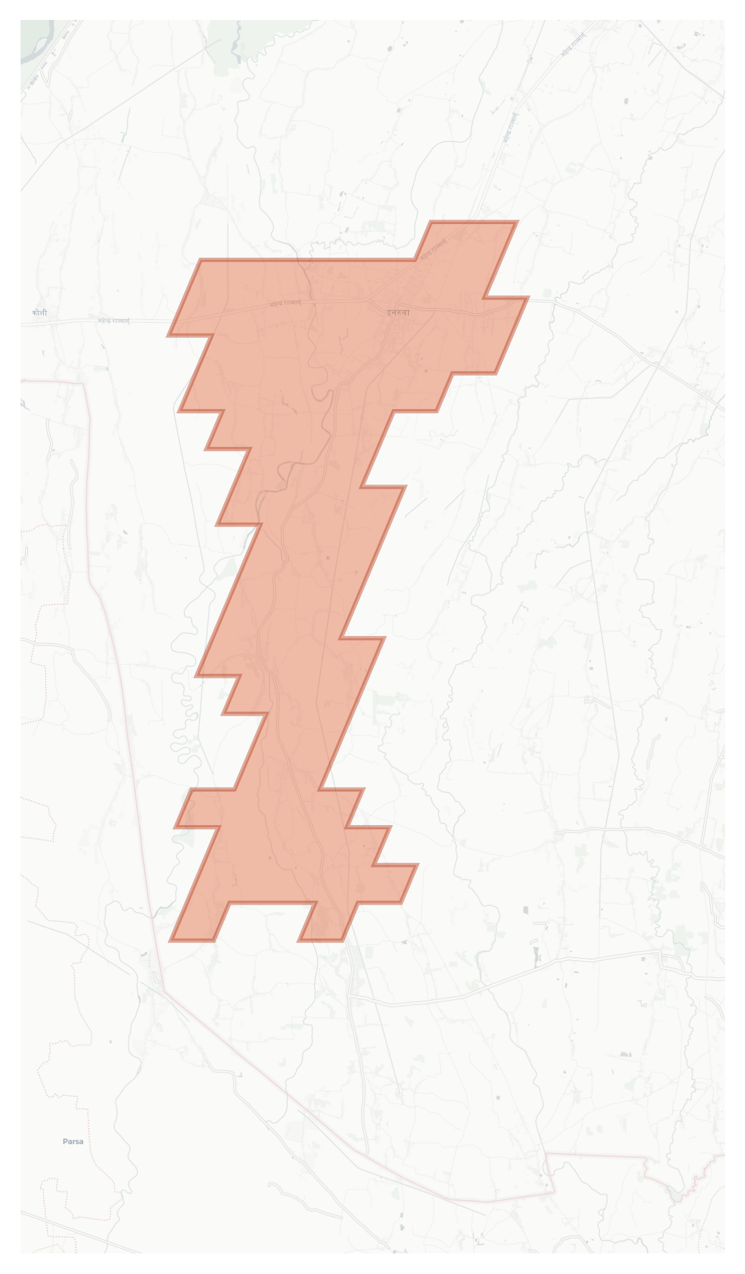 Inaruwa geographic map