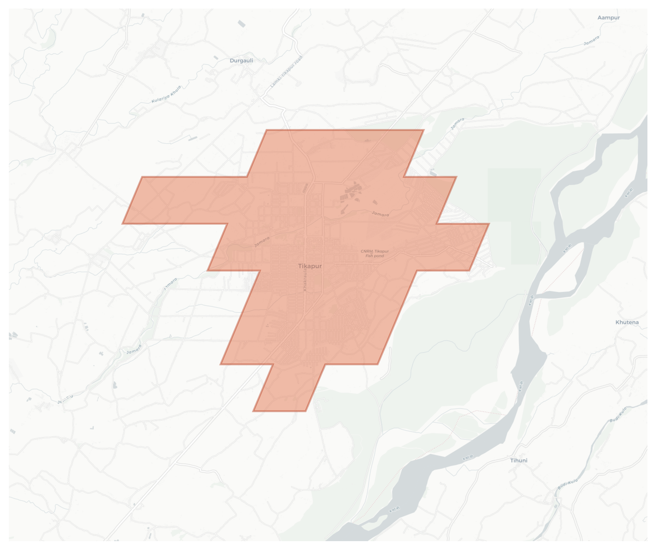 Tikapur geographic map