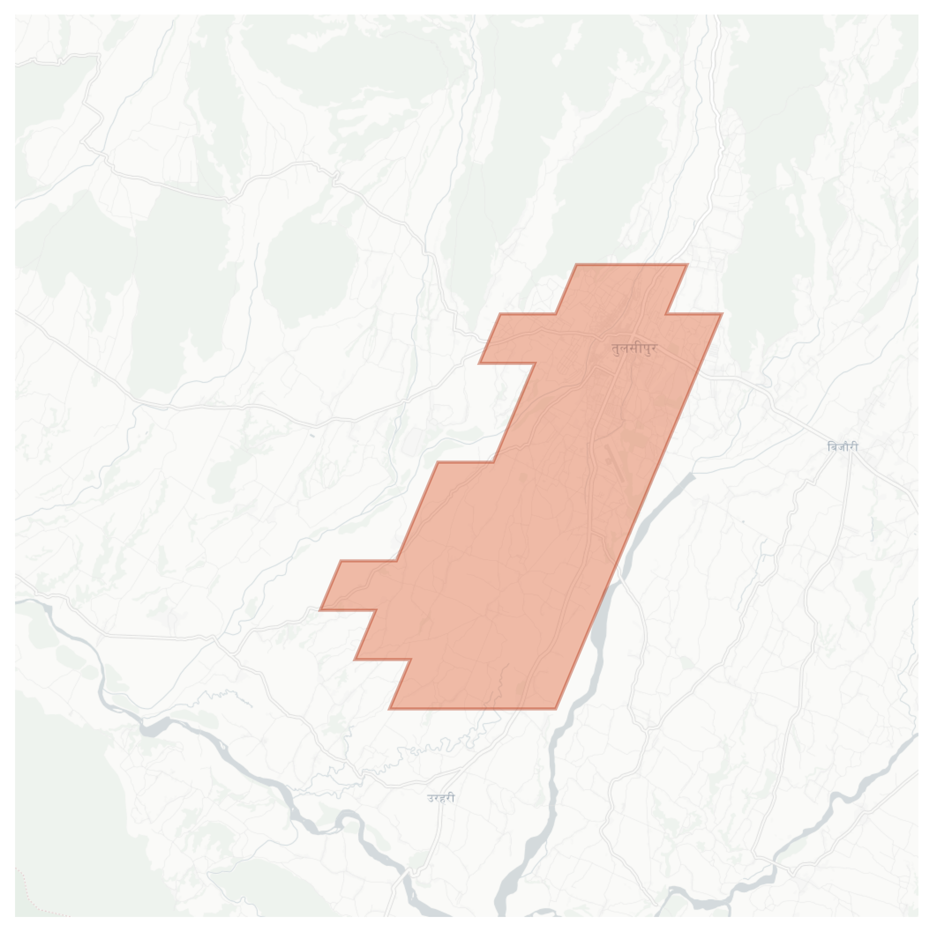 Tulsipur geographic map