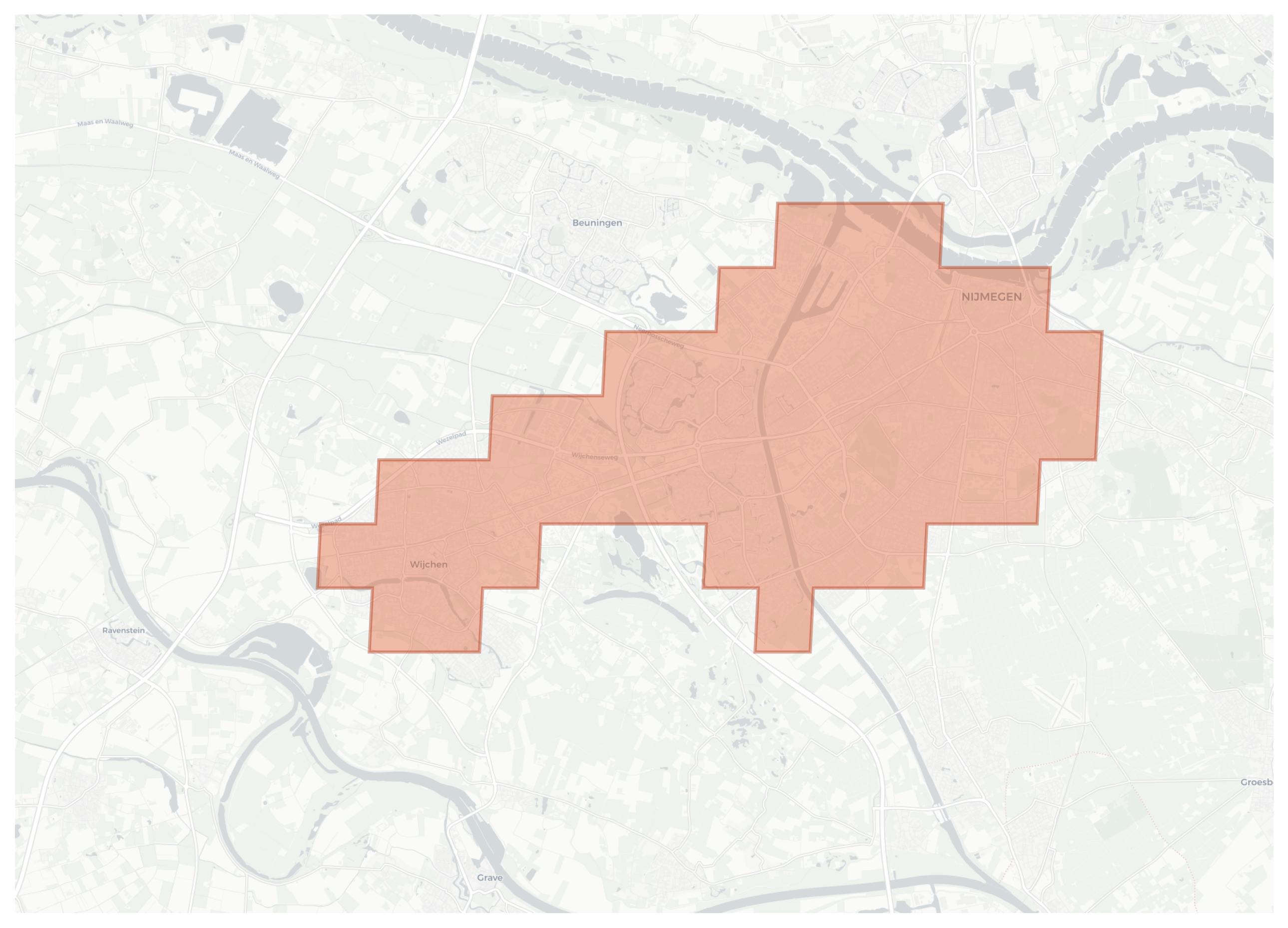 Nijmegen geographic map
