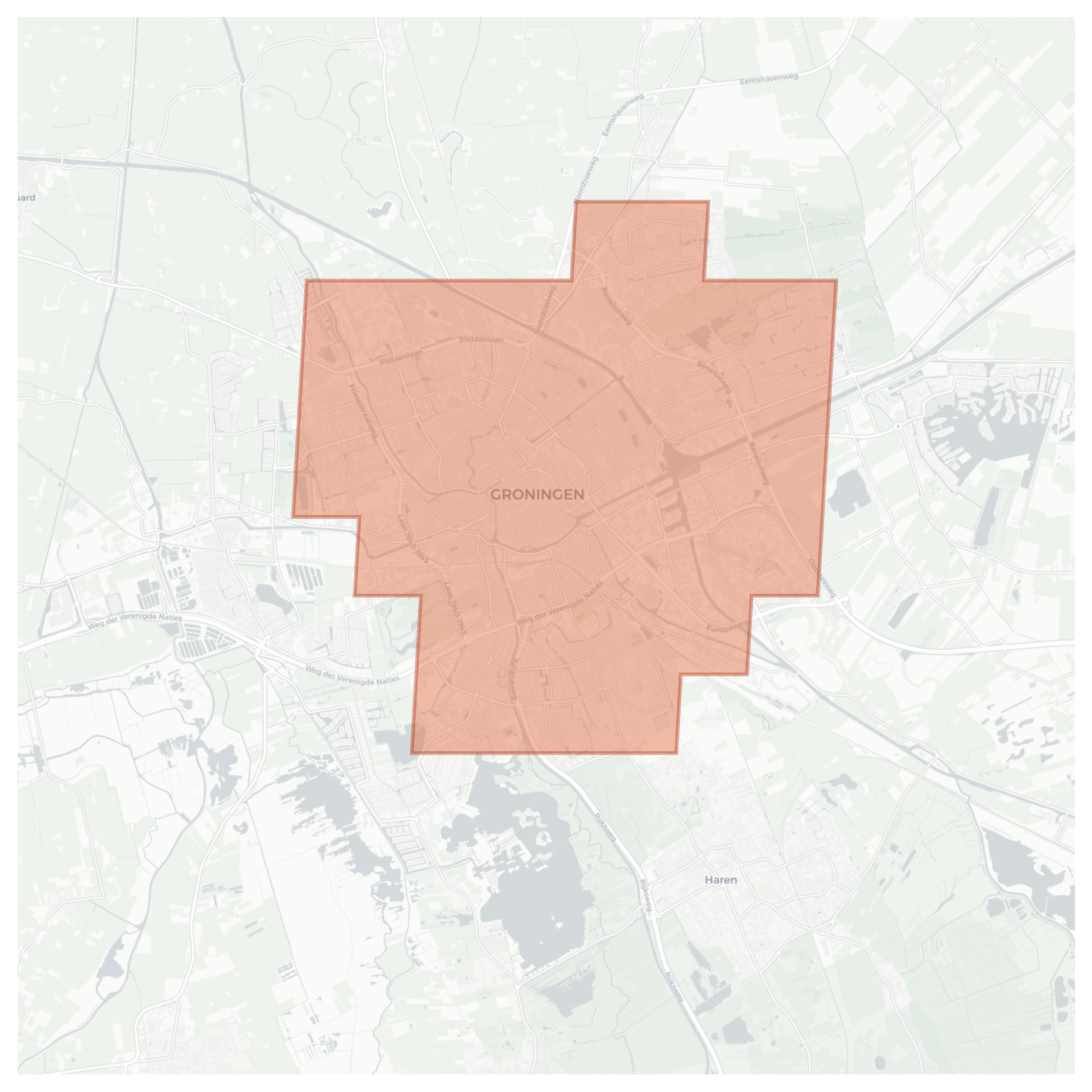 Groningen geographic map