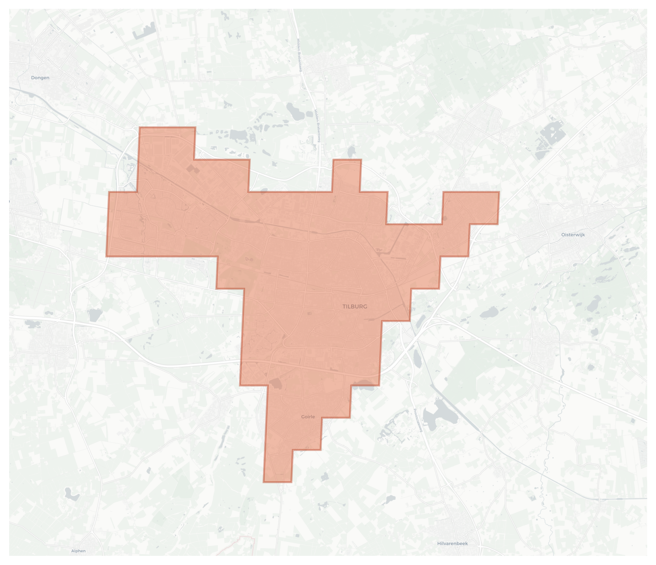 Tilburg geographic map