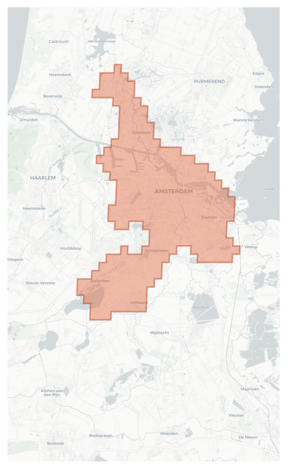 Amsterdam geographic map