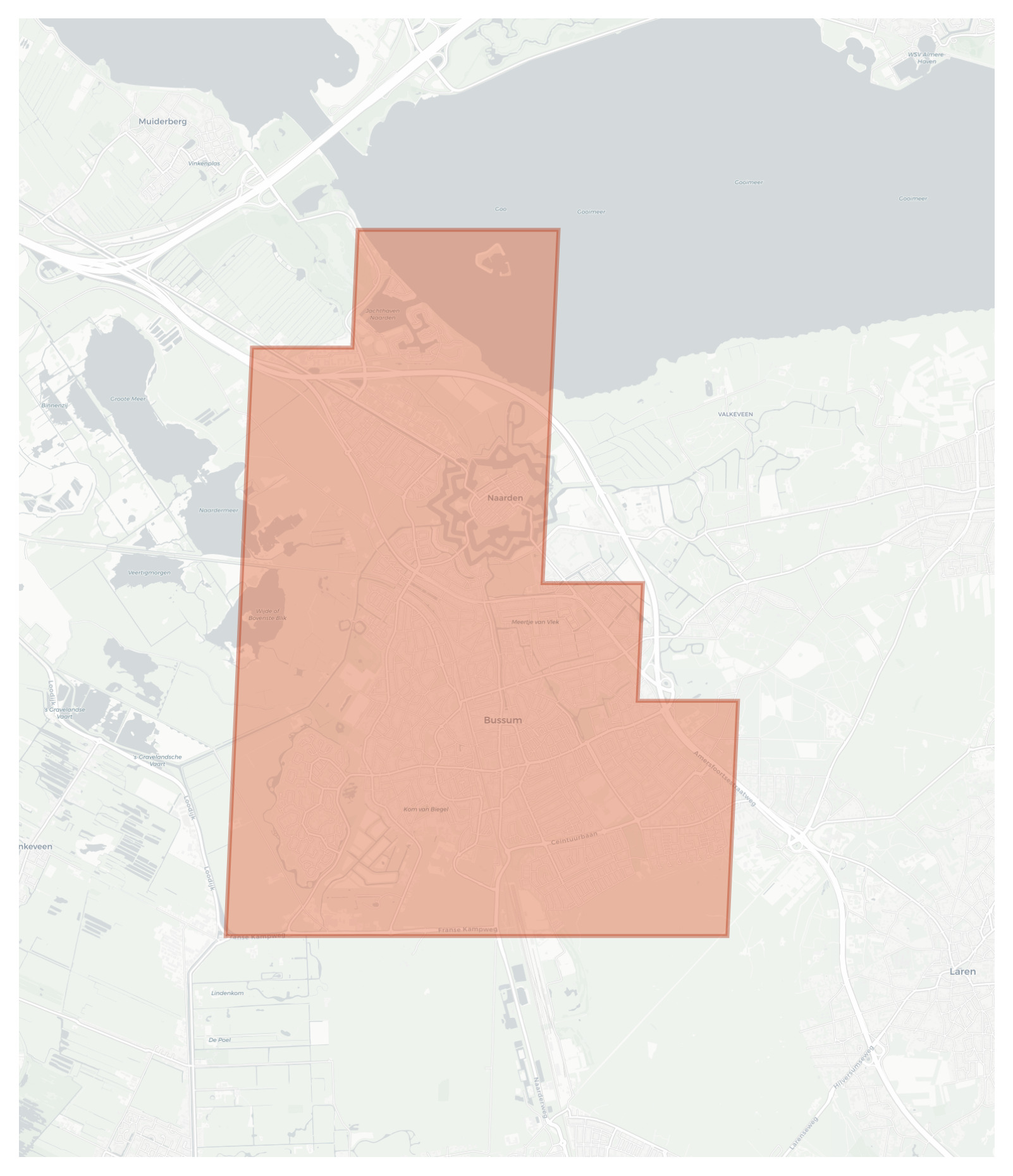 Bussum geographic map