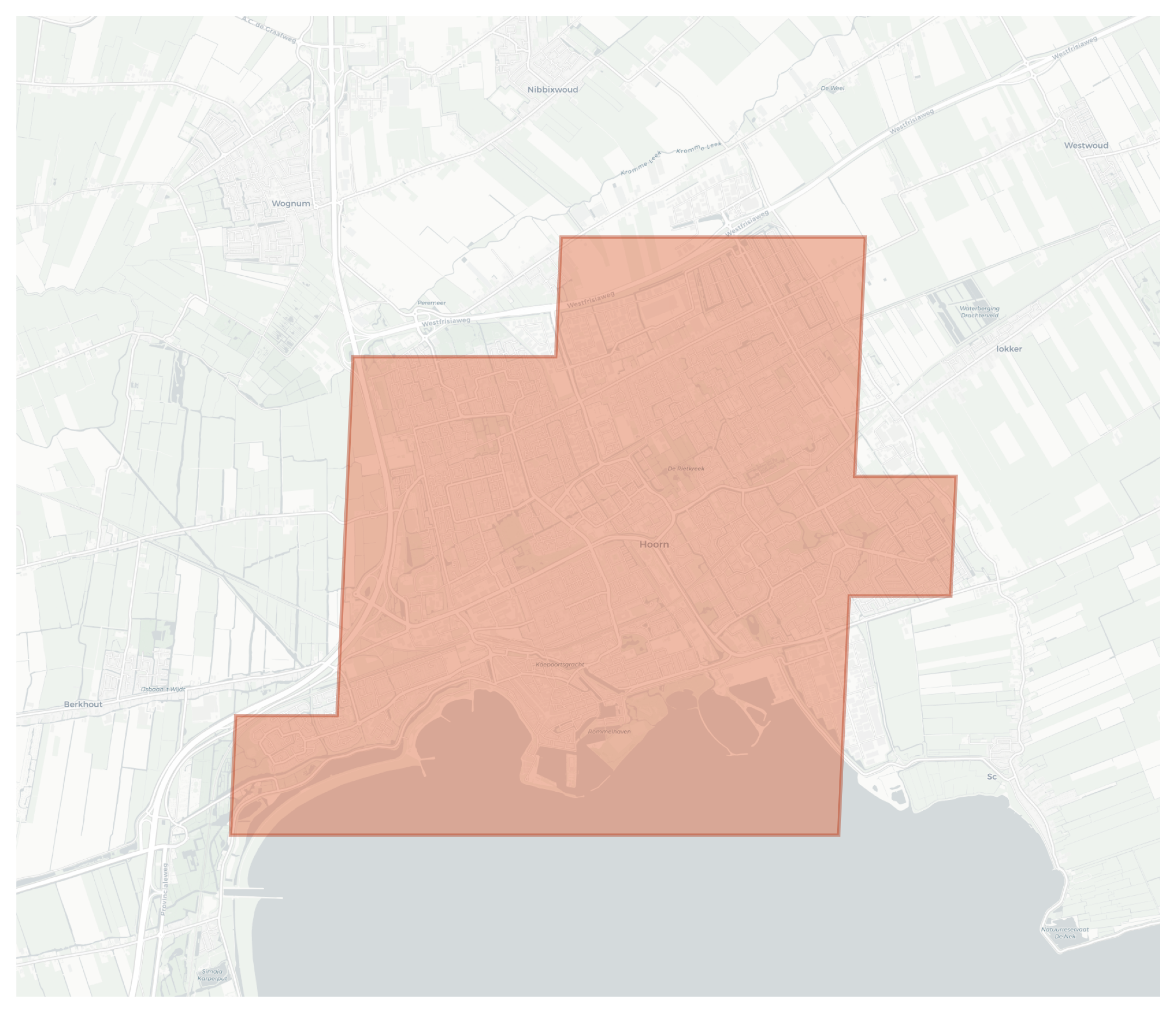 Hoorn geographic map