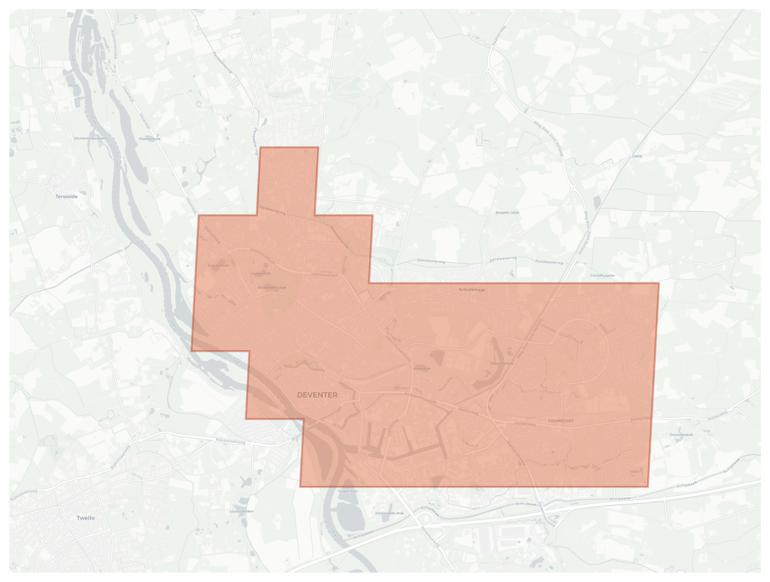 Deventer geographic map