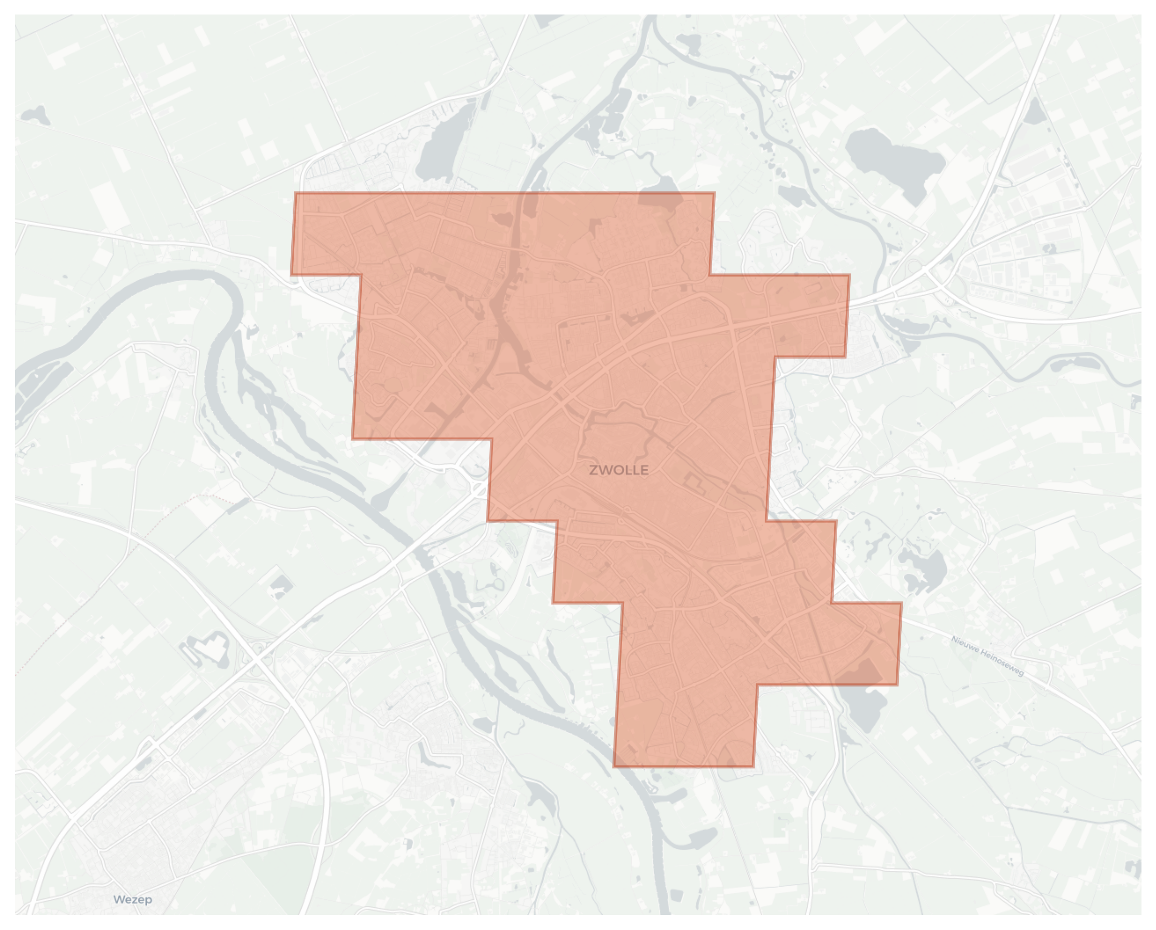 Zwolle geographic map